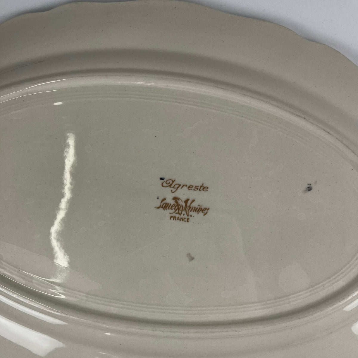 Plat ovale "Agreste" Sarreguemines, XXe s.