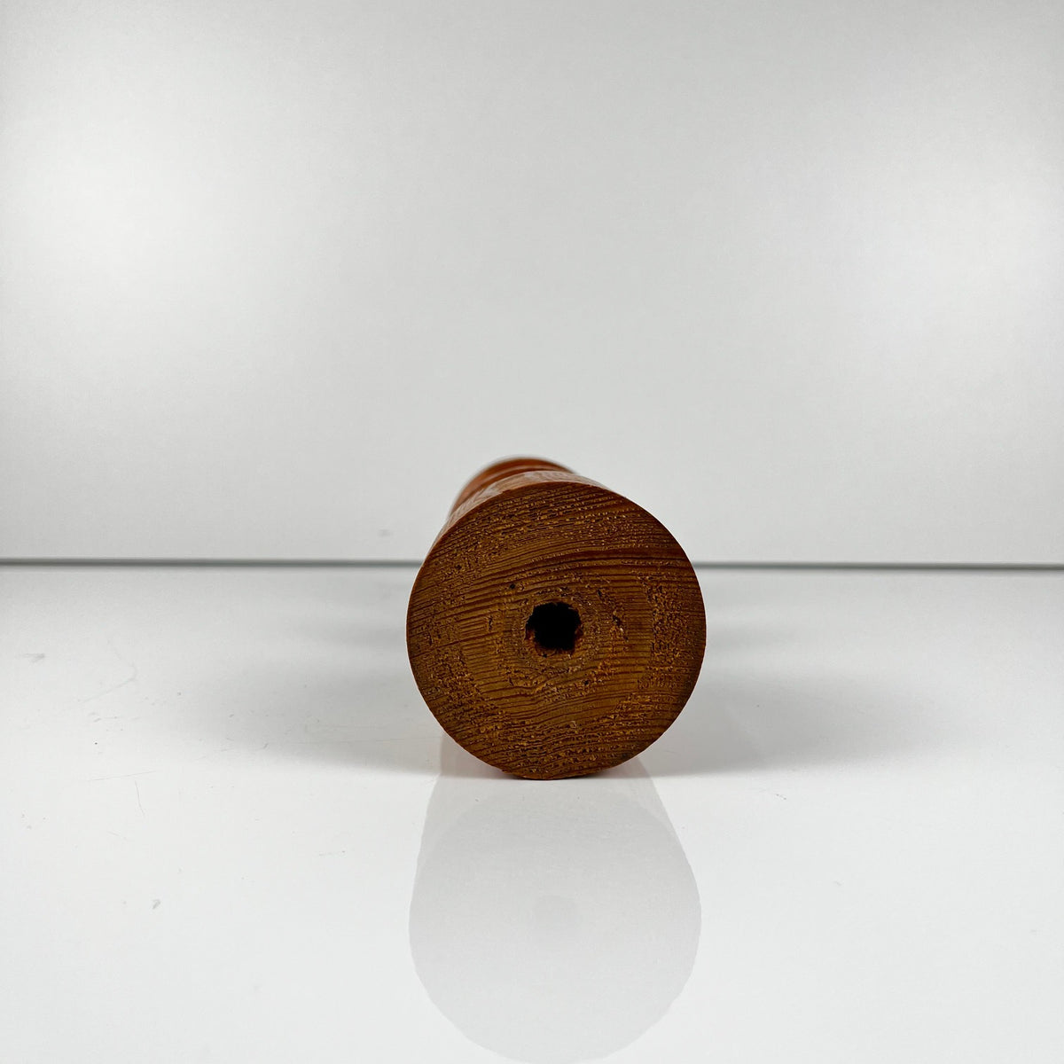 Bougeoir en bois tourné, pin, Midcentury Modern , 1970