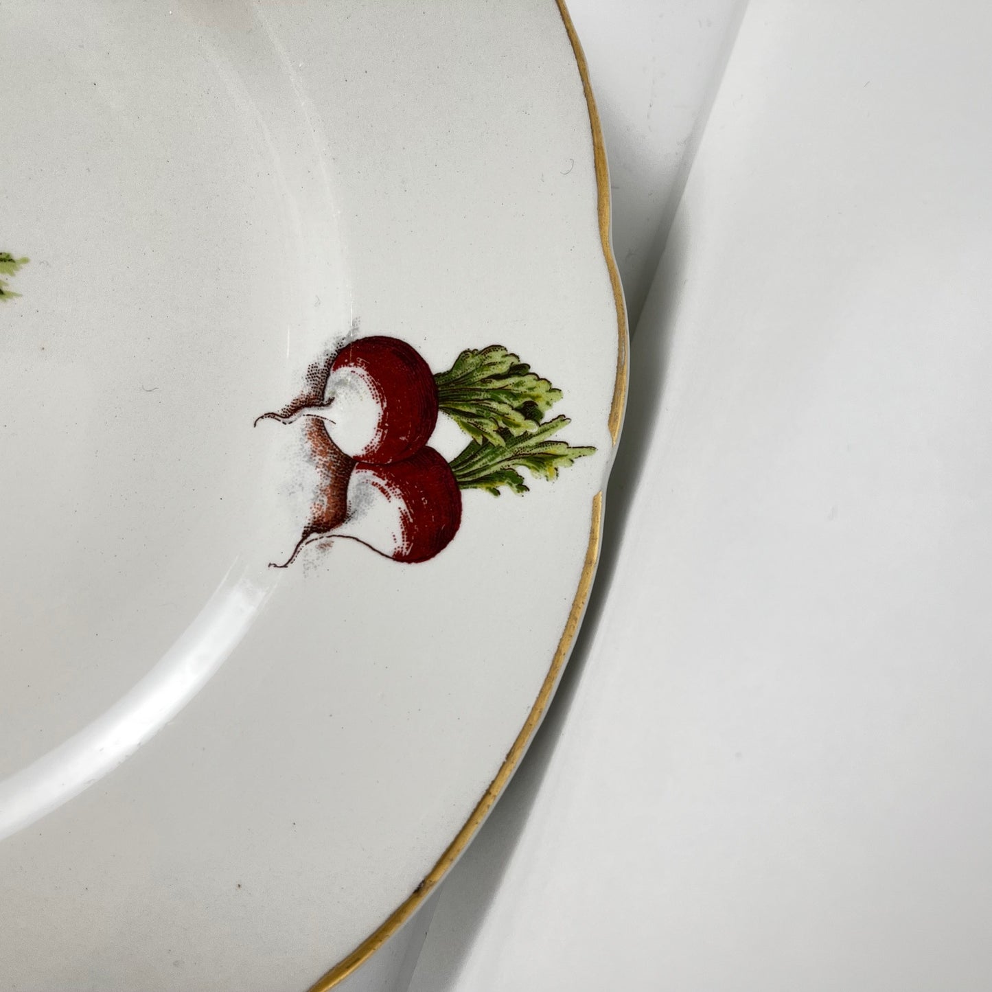 Set de 6 assiettes à dessert KG Lunéville "Le Potager" , 1950/70