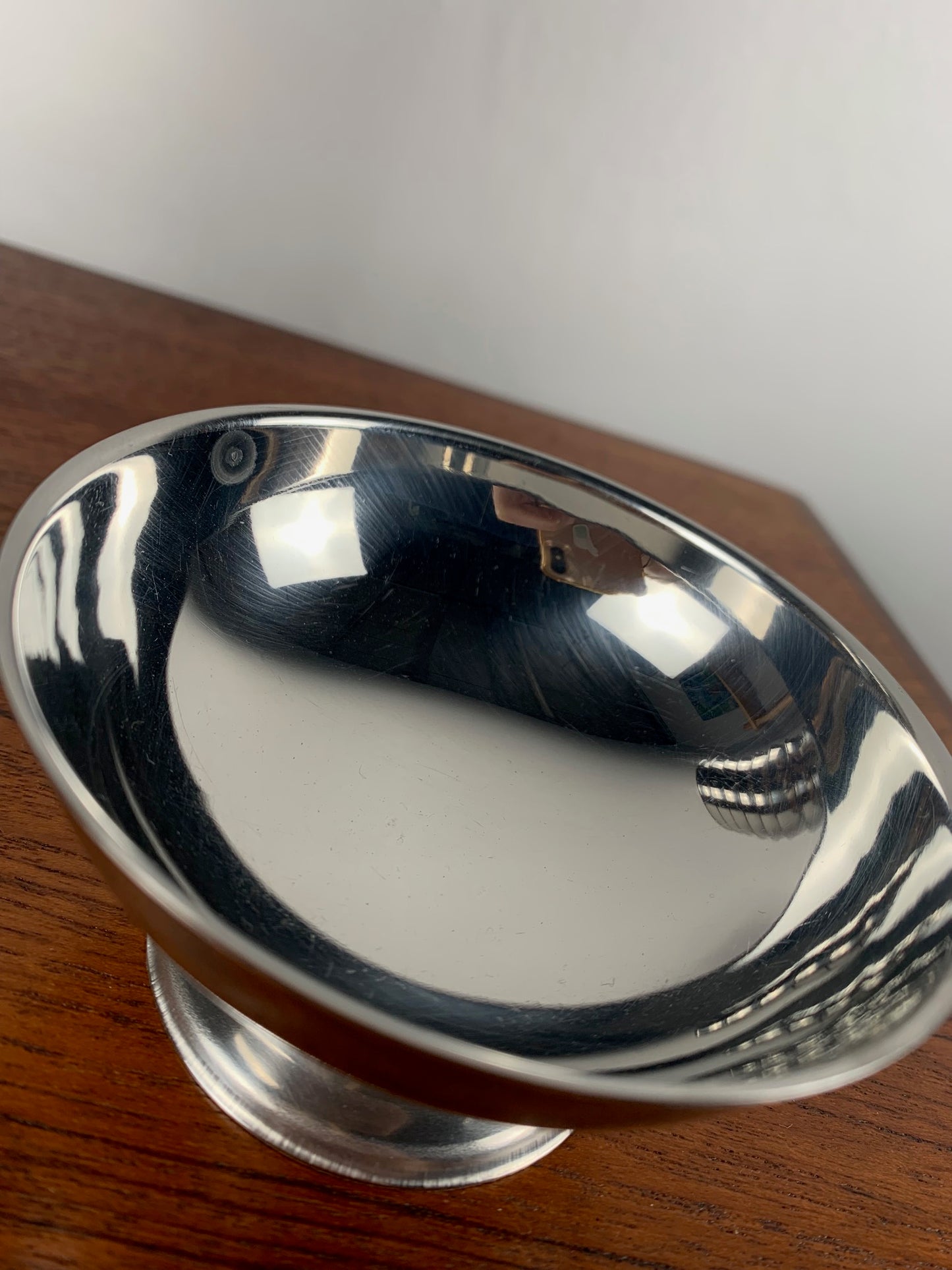 Set of 10 stainless steel ice cream cups, 1970