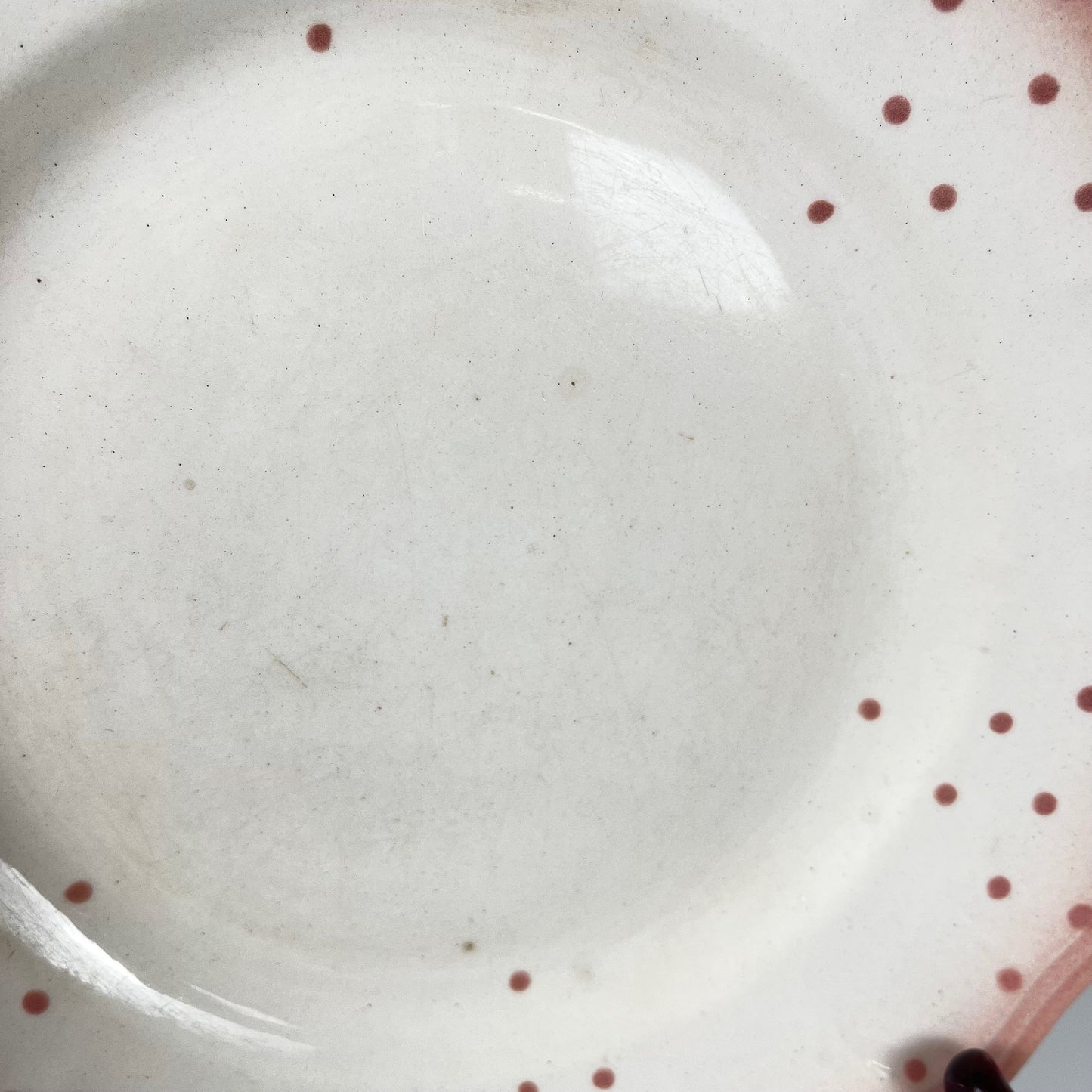 Set de 2 assiettes Salins Les bains rose, avant 1970