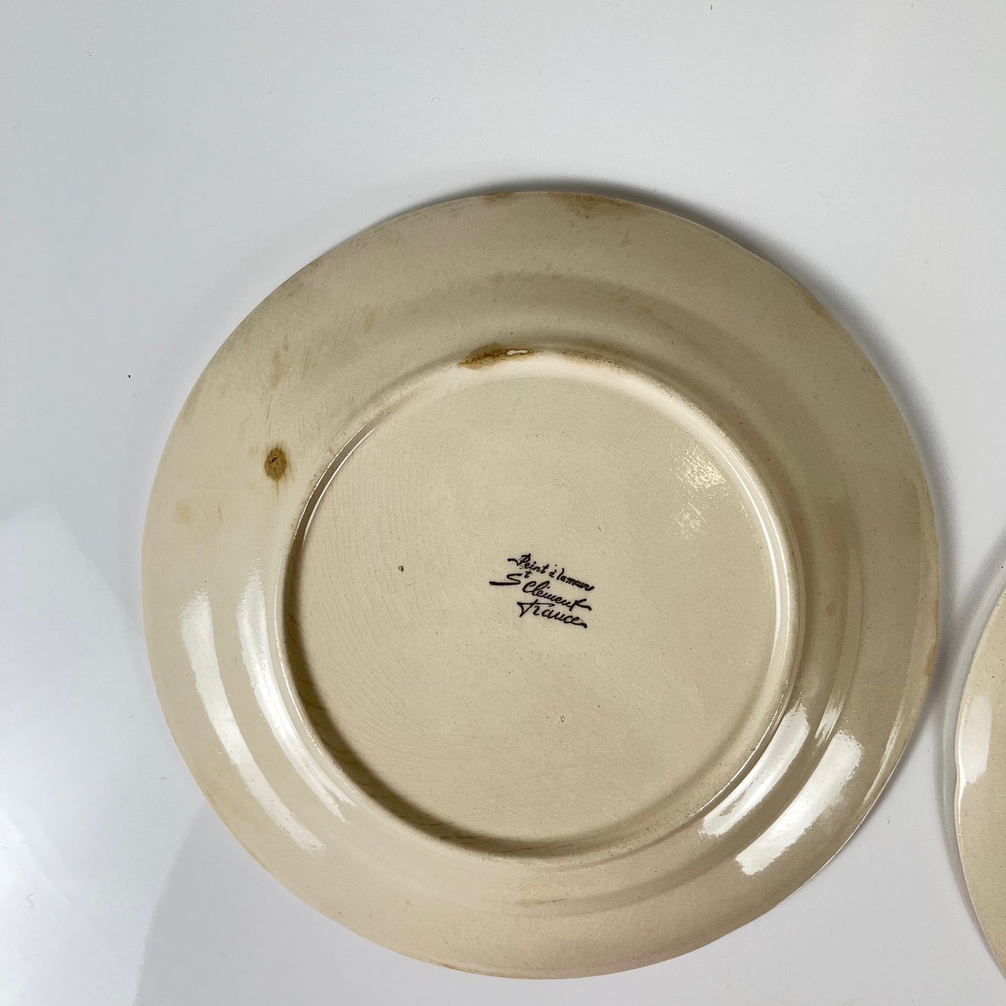 Set de 2 assiettes Barbotine St clement Fruit