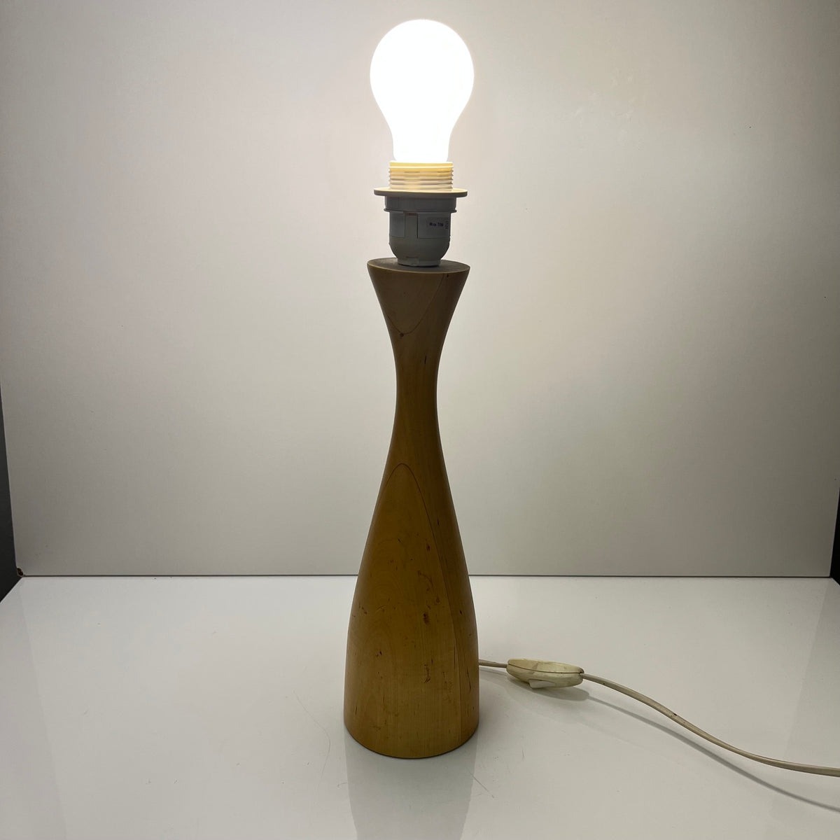 Pied de Lampe Lans en bois tourné, IKEA, 1990