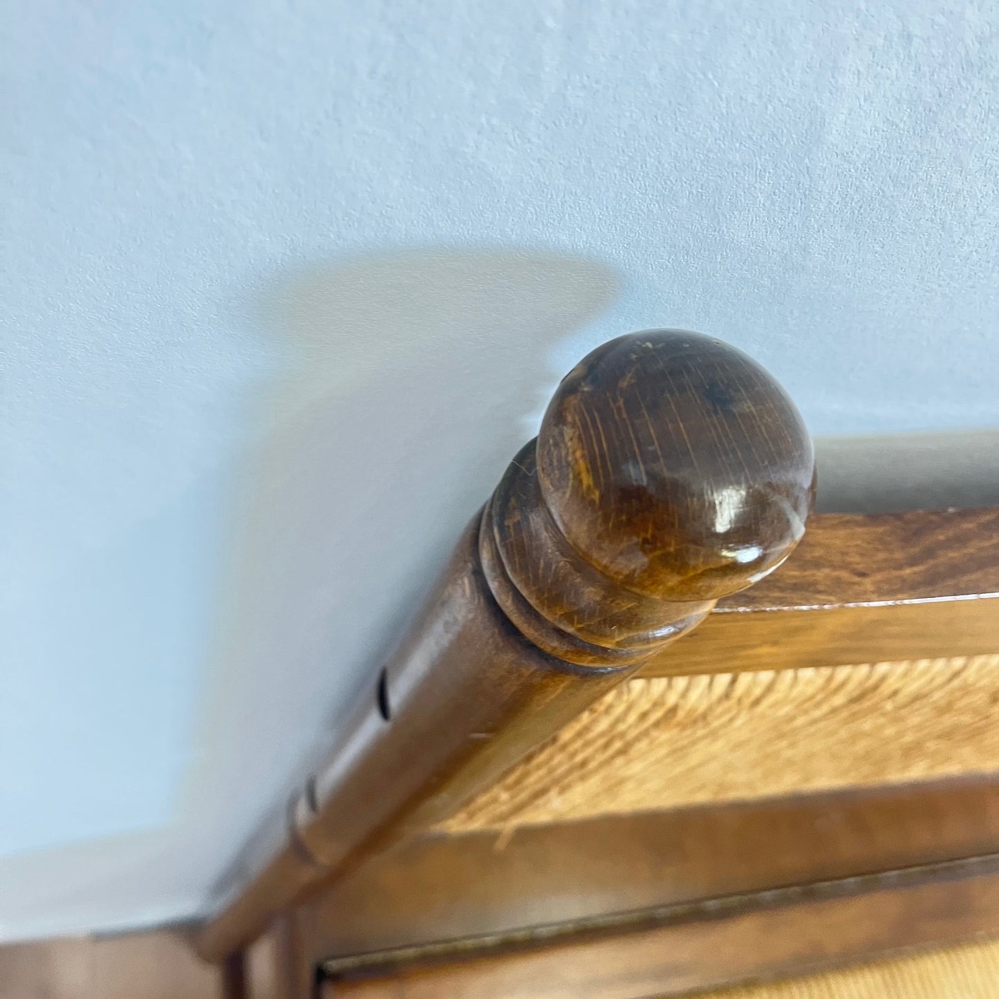 Provençal bench with backrest and integrated storage, 1960