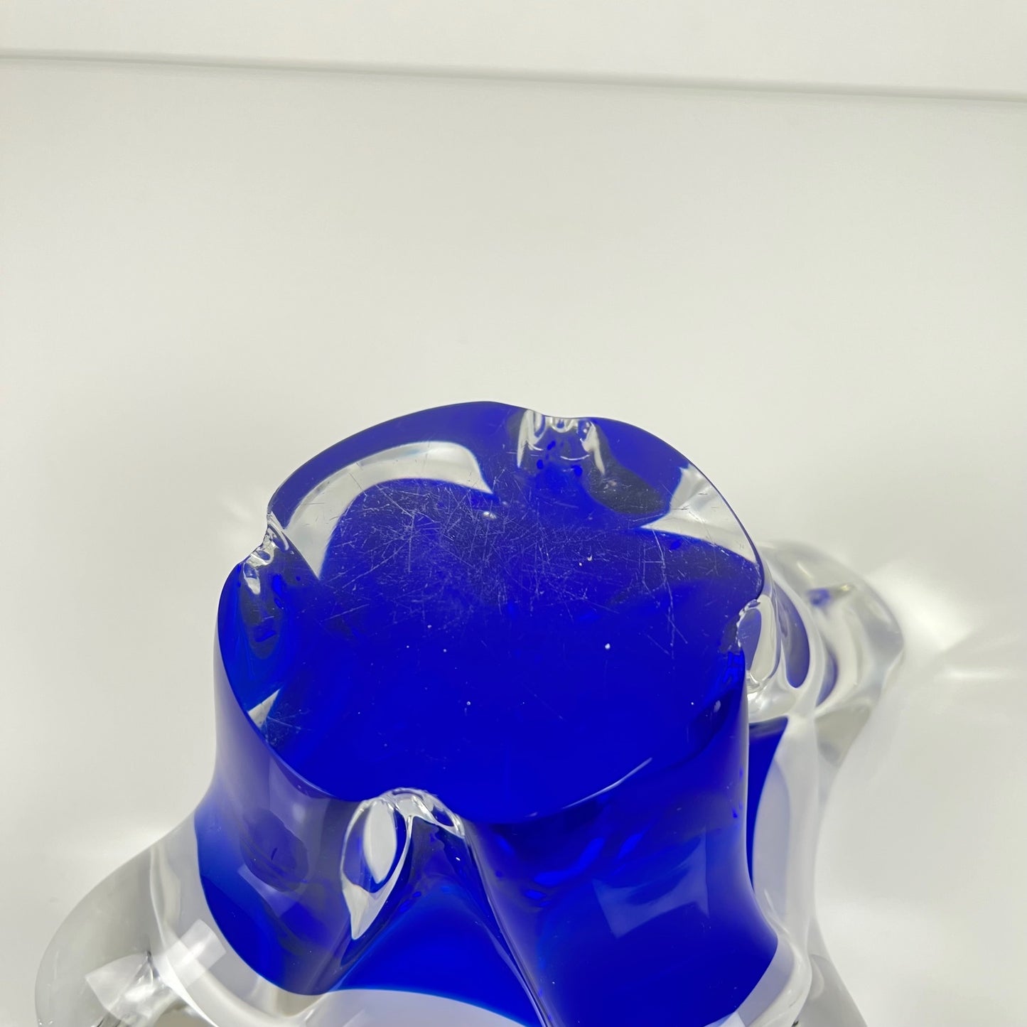 Cendrier en verre soufflé , style Murano , 1970