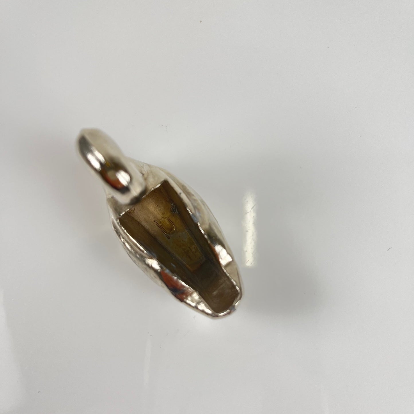 Porte pic vintage en forme de cygne, Métal argenté, 1970