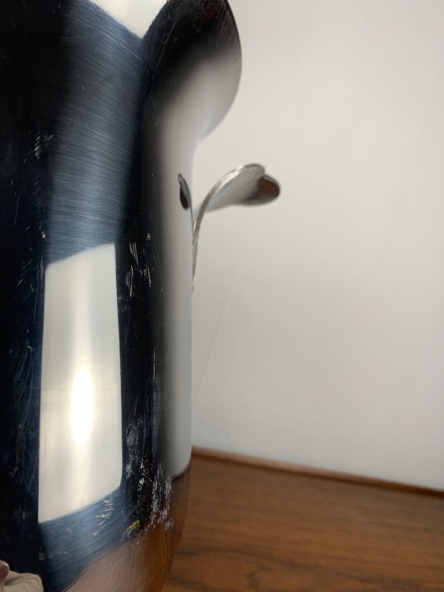 Vintage stainless steel champagne bucket, 1970