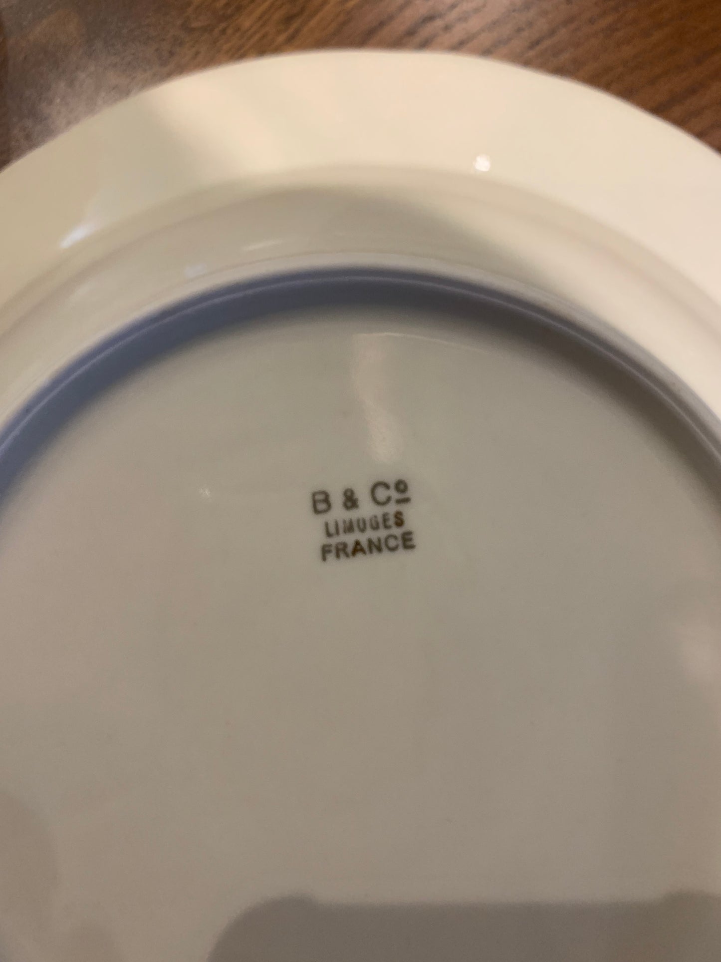 Set of 6+1 soup plates, B&C Limoges