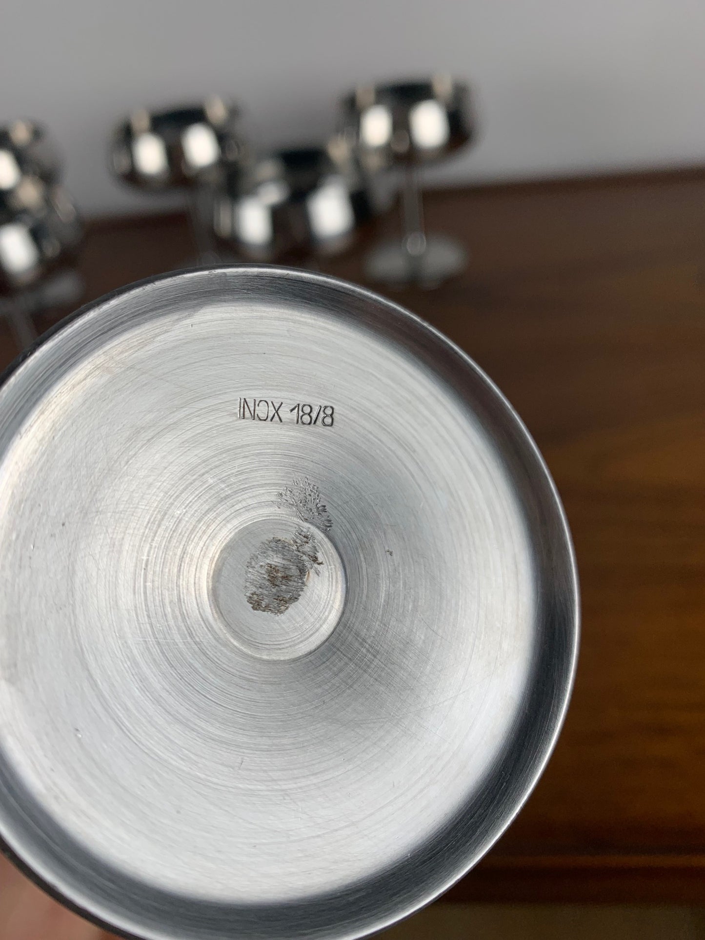 Lot de 6 coupe à dessert en inox bord haut