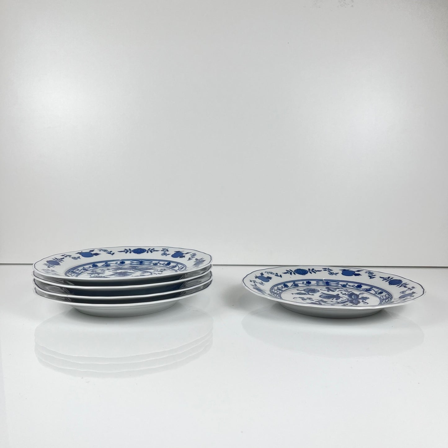 Set de 5 assiettes à dessert Motif oignon bleu par Wellco, porcelaine