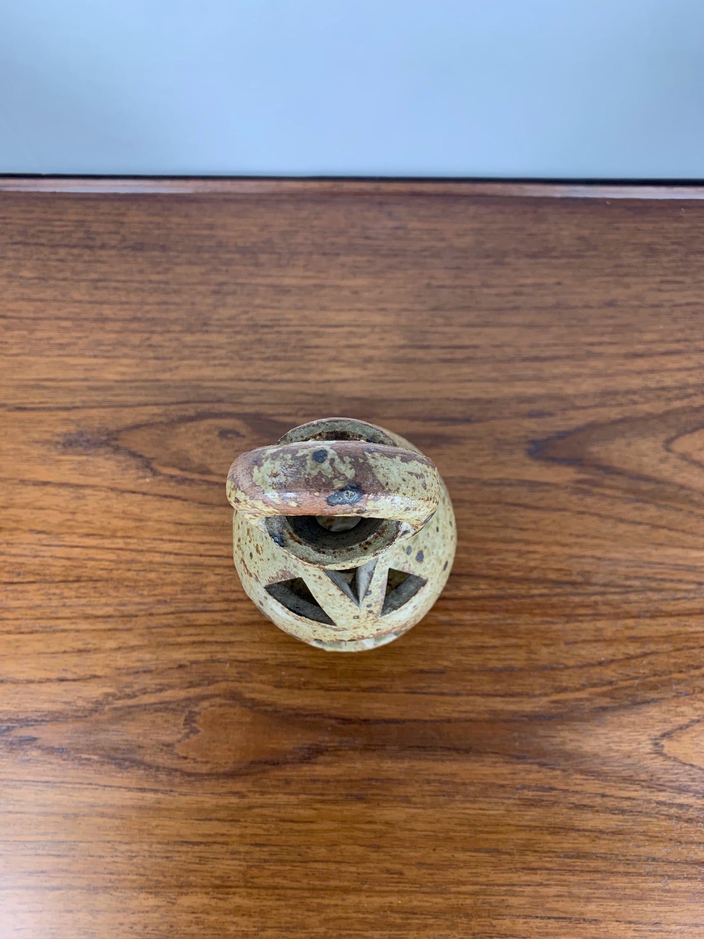 Vintage pyrite sandstone lantern in the style of G. Baudat