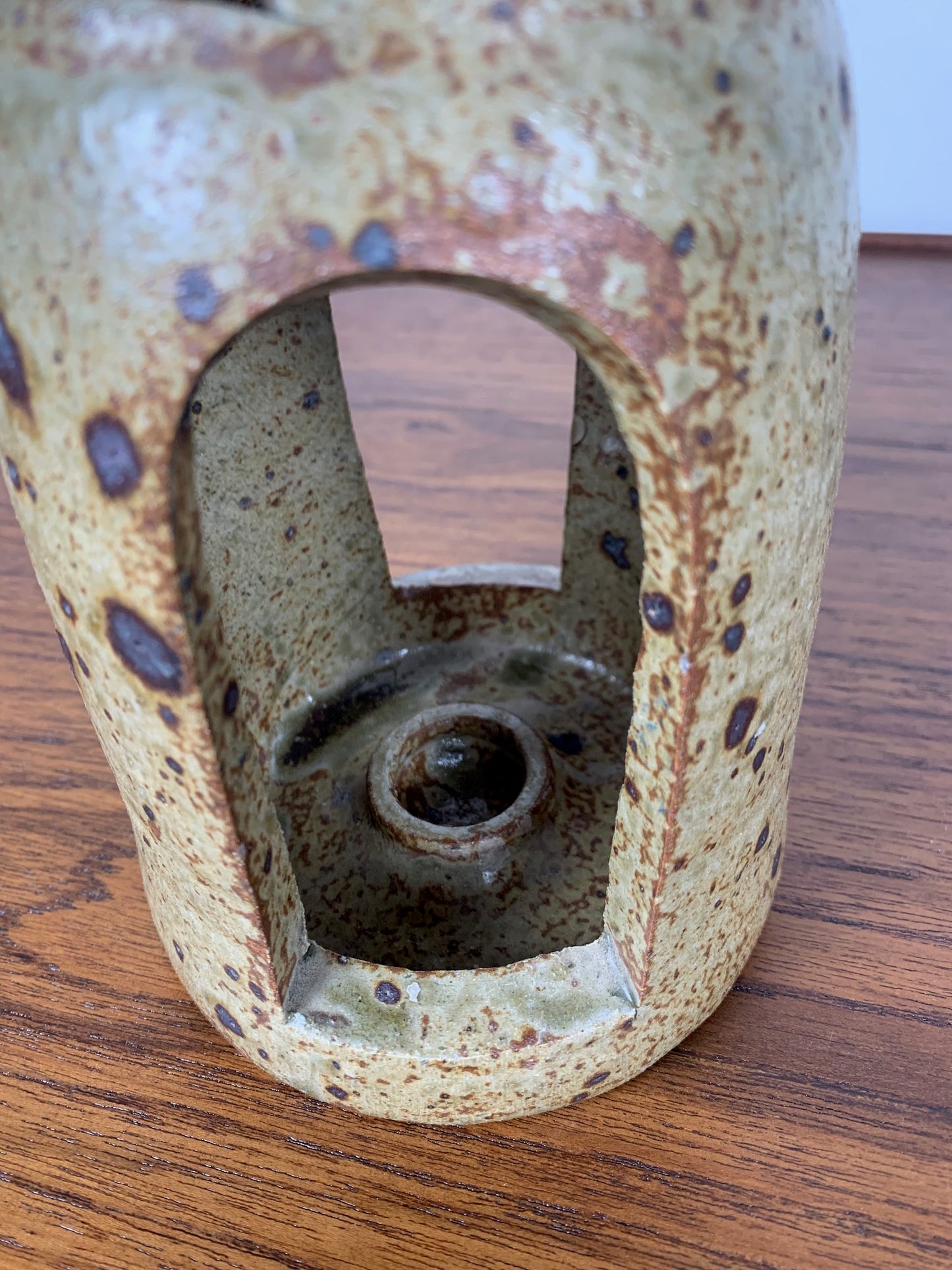 Vintage pyrite sandstone lantern in the style of G. Baudat