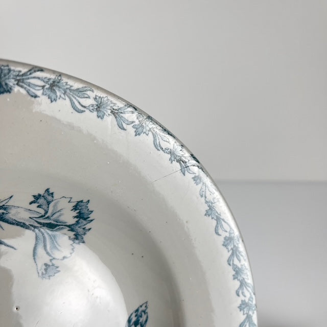 Set of 8 soup plates, "Oeillet" pattern, KG Lunéville, ironstone, 19th century