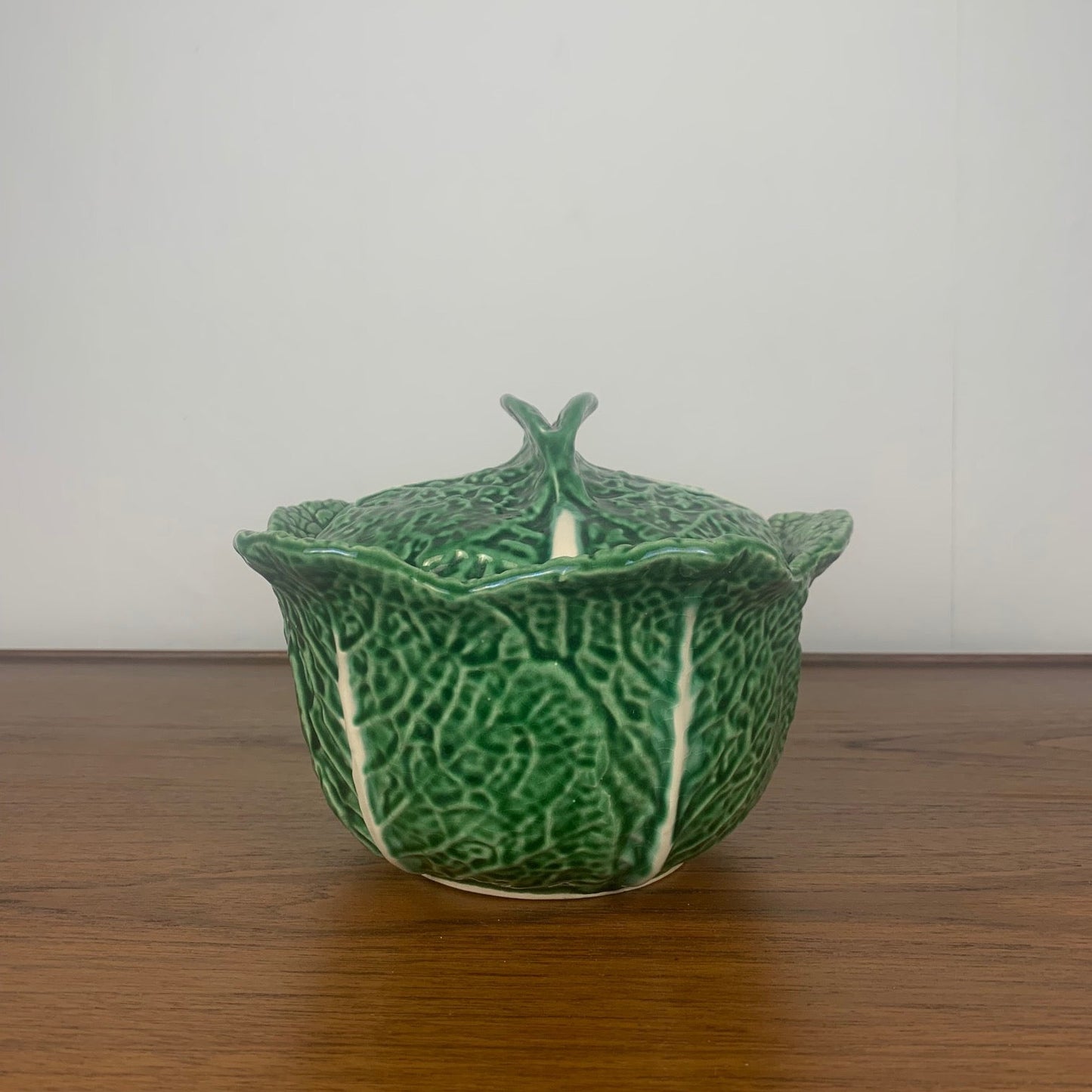 Green cabbage ceramic soup tureen, 1970/80