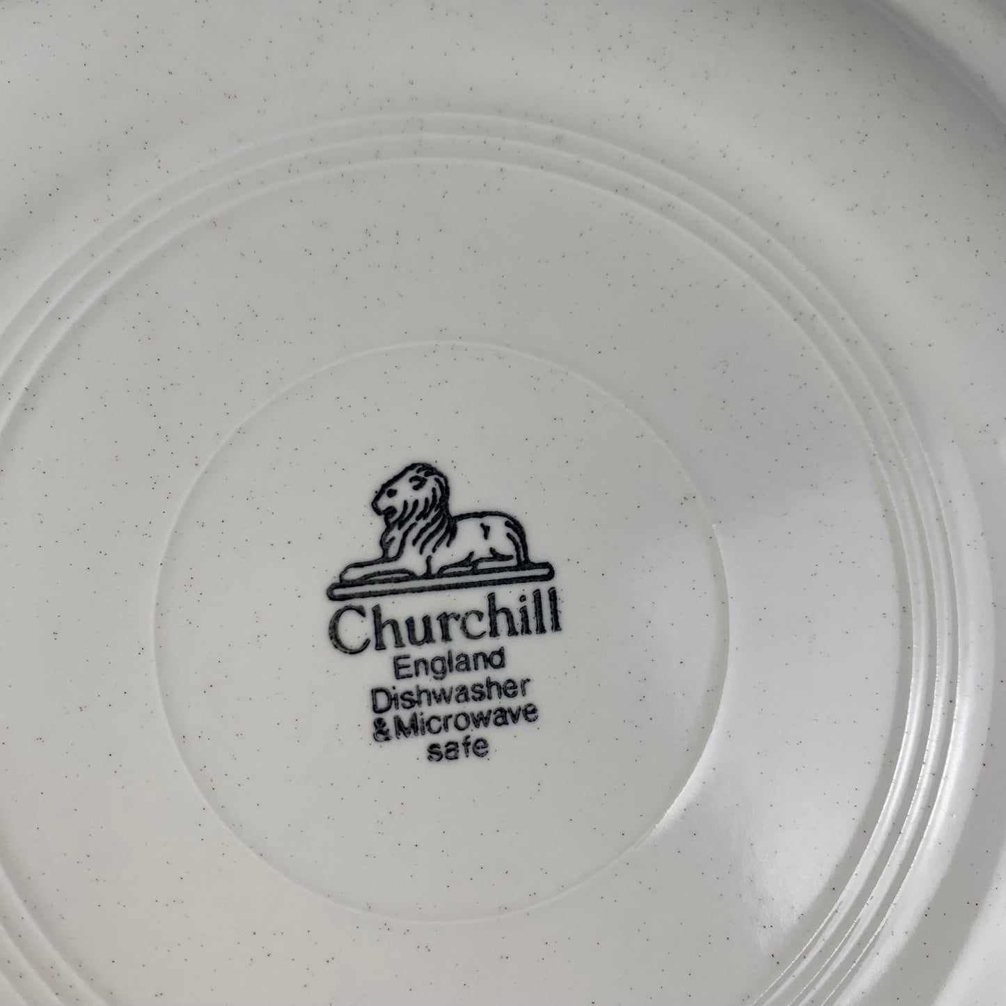 Lot d’Assiettes Vintage Churchill England – Motif Canard & Liseré Rouge/Brun, 1980/90