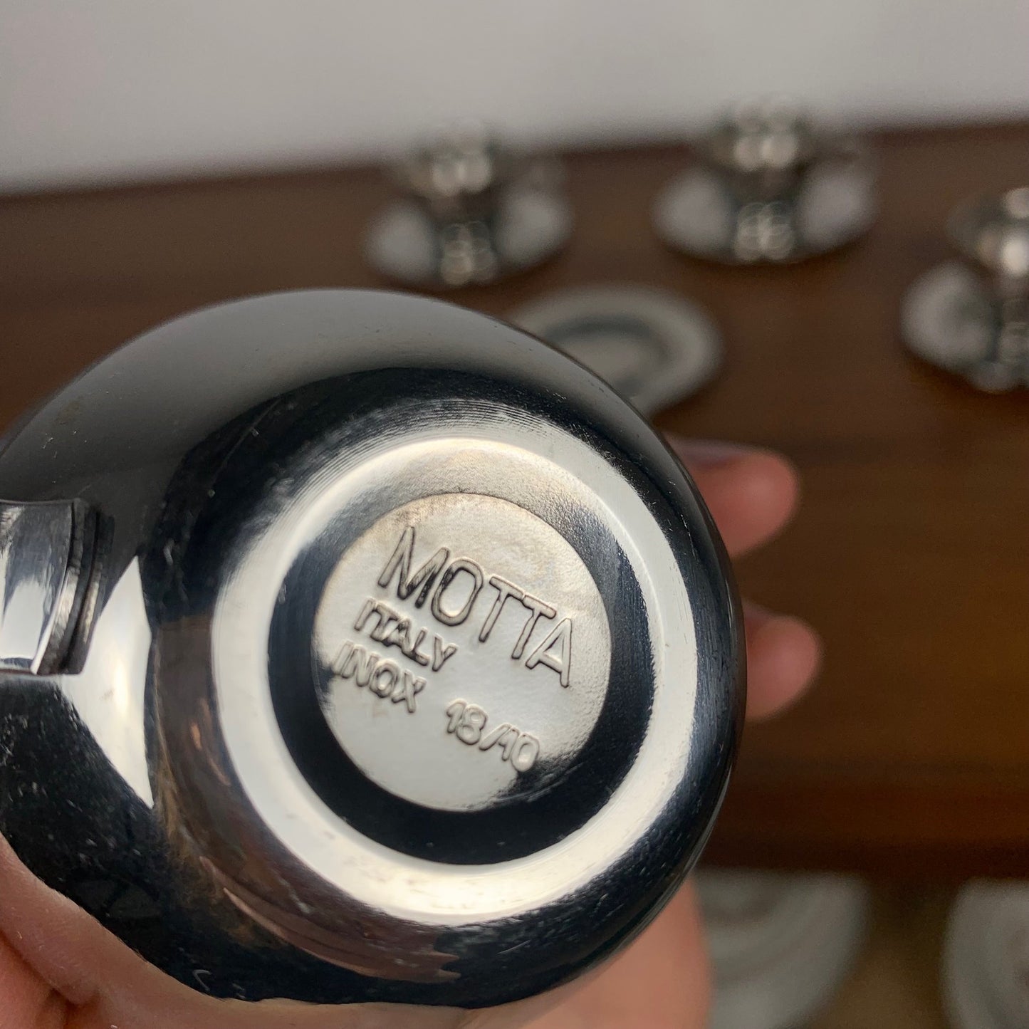 Lot de tasse à café vintage en inox , 1970
