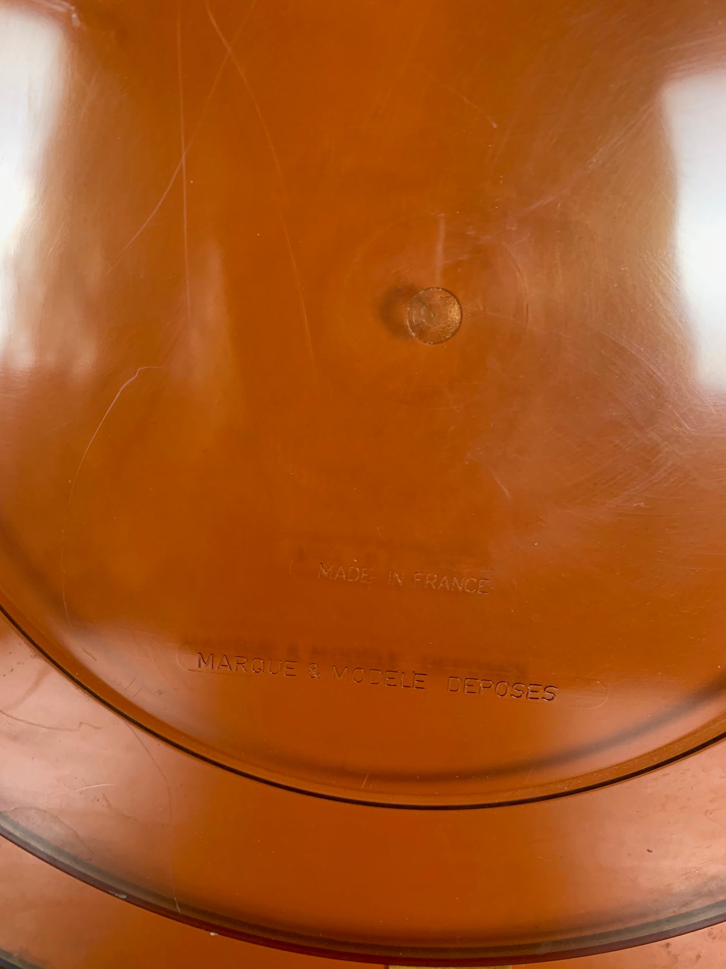 Round Smoked Plexiglas Mirror – GILAC n°1813 – Vintage 1970s