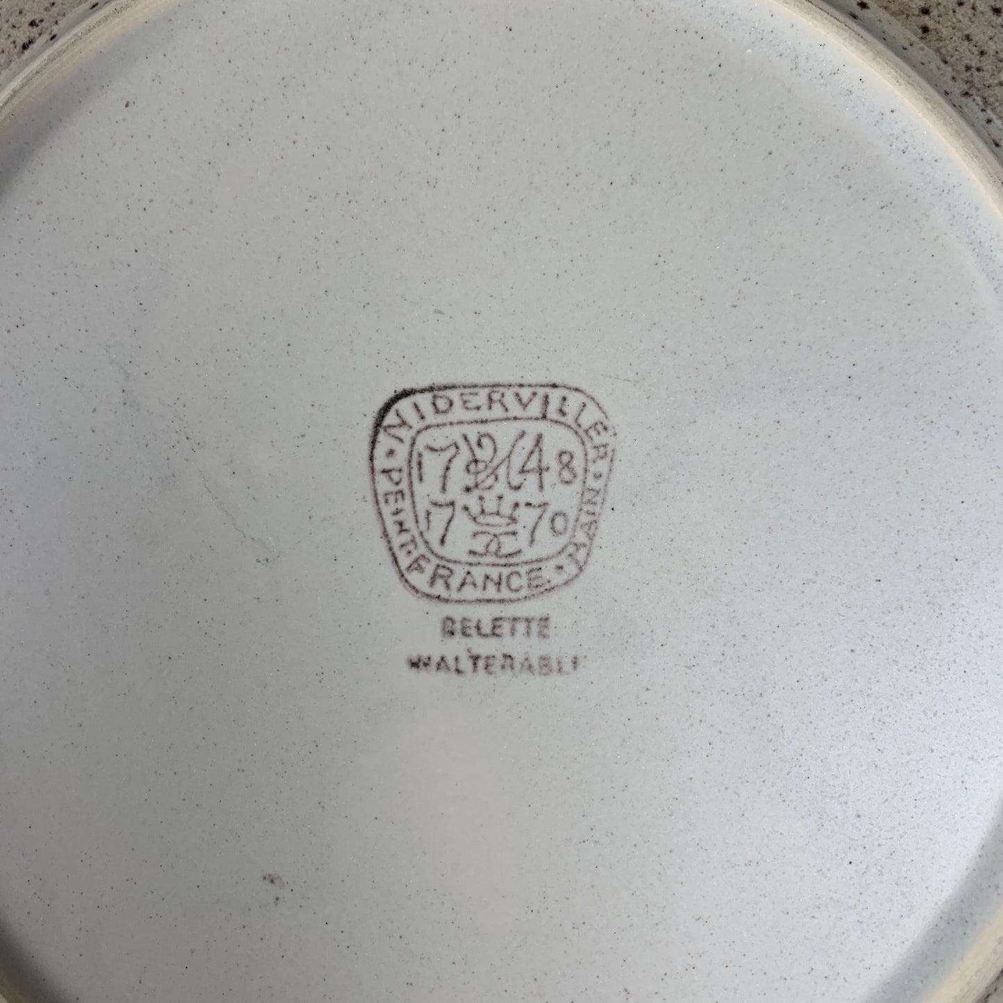 Set de 6 assiettes plates Niderviller Modèle Belette