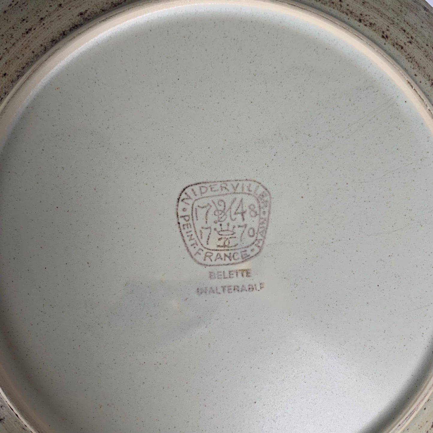 Set de 6 assiettes plates Niderviller Modèle Belette