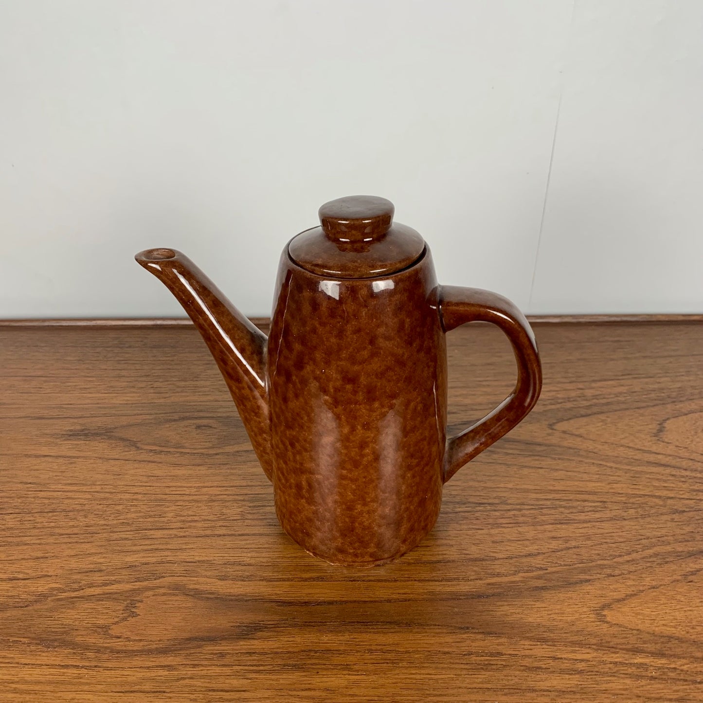Théière - cafetière en céramique, finition "léopard - écaille ", 1960-70