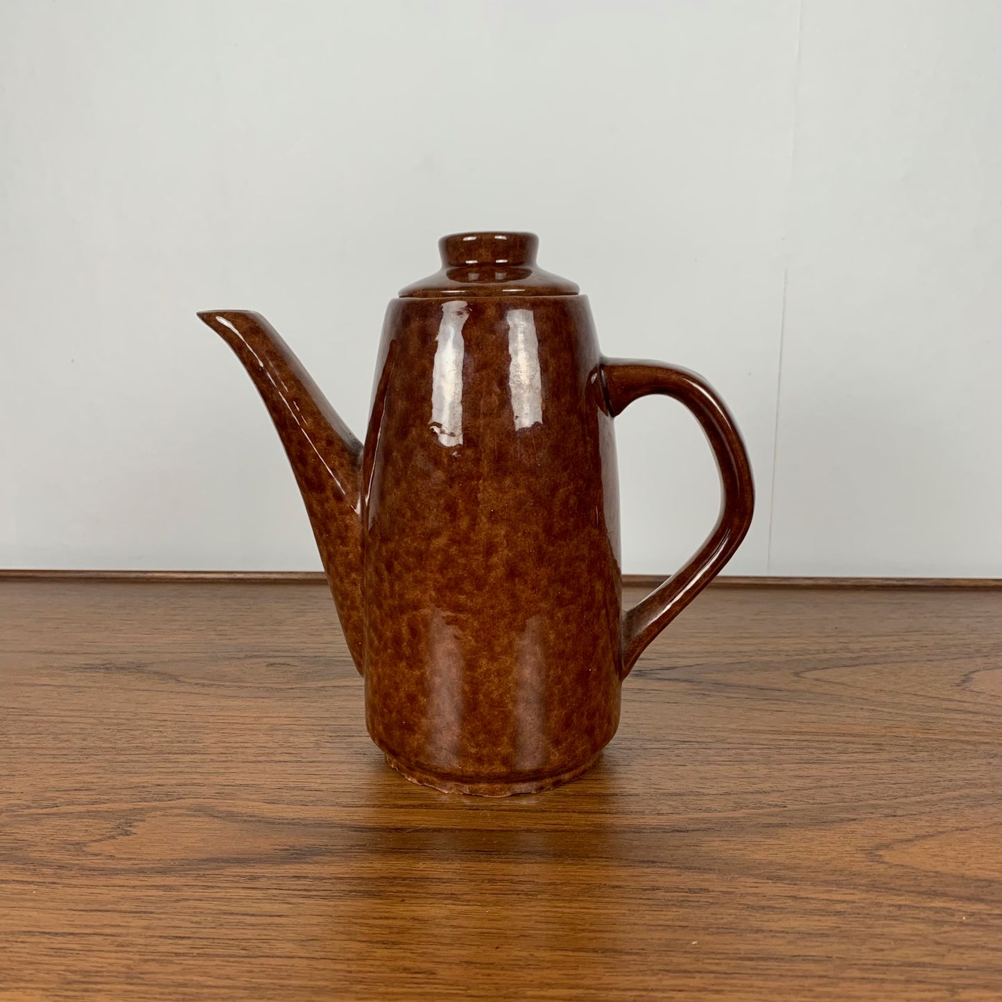 Théière - cafetière en céramique, finition "léopard - écaille ", 1960-70