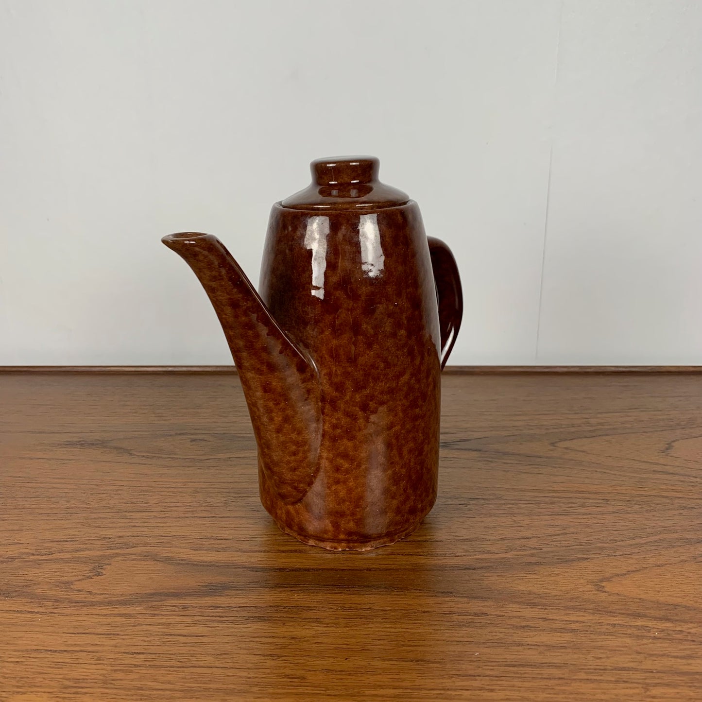Théière - cafetière en céramique, finition "léopard - écaille ", 1960-70