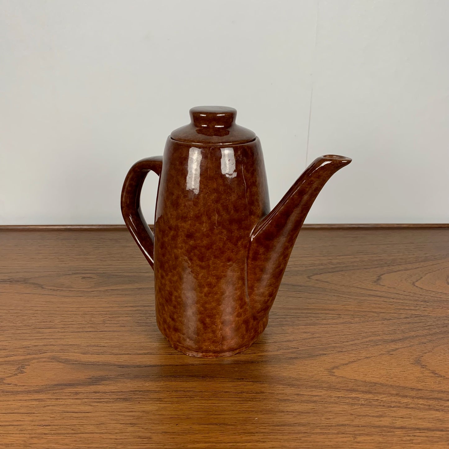 Théière - cafetière en céramique, finition "léopard - écaille ", 1960-70