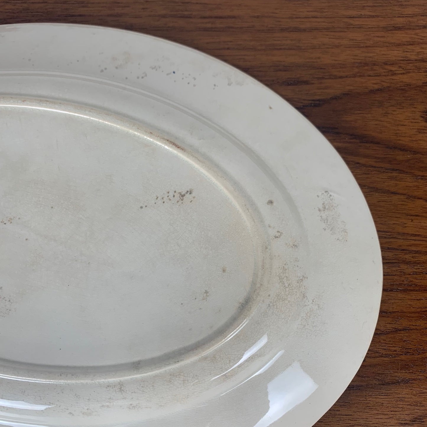 Grand Plat ovale modèle "Champagne ", Badonviller, vert