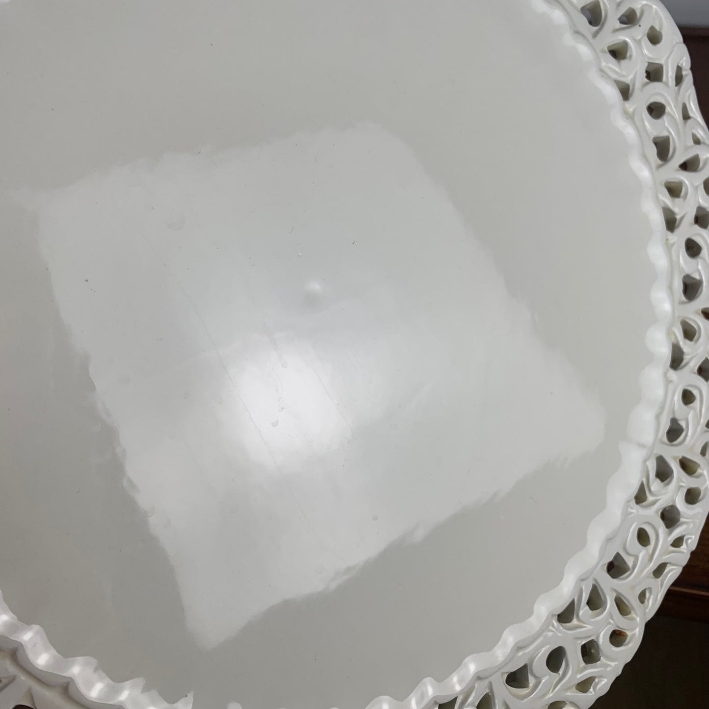 Ceramic cake stand with lace effect, 1980/90