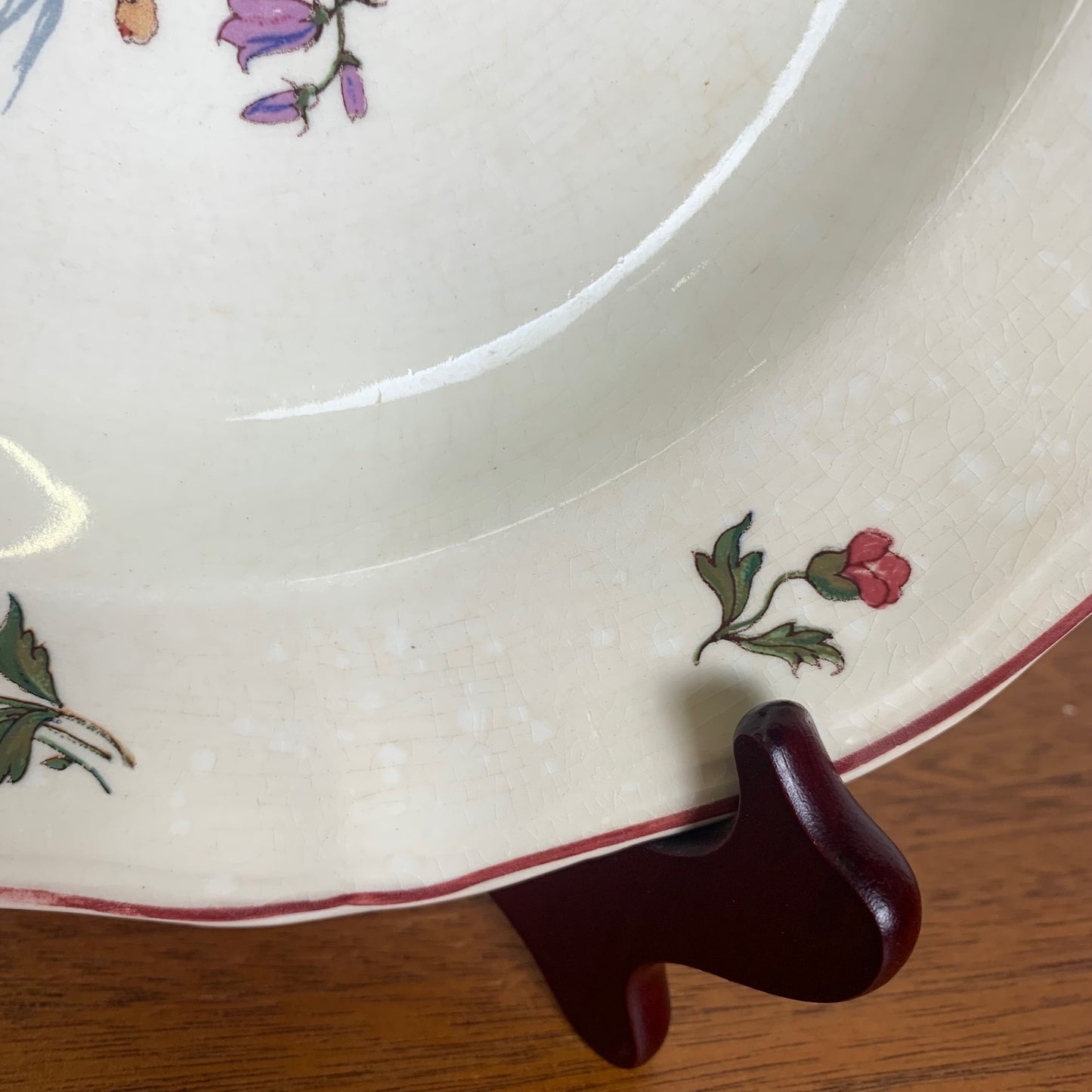 Set of 4 Sarreguemines soup plates, "Agreste" model, 1920/50