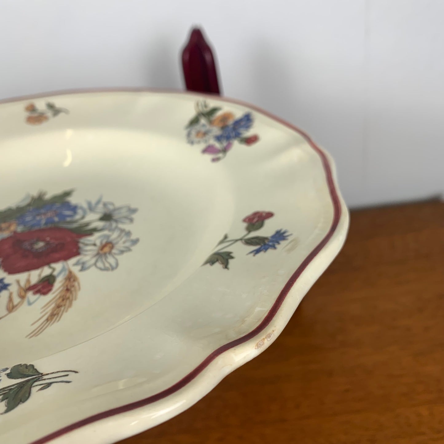 Set of 4 Sarreguemines soup plates, "Agreste" model, 1920/50
