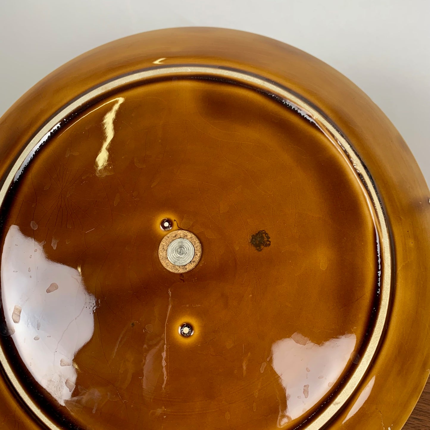 Barbotine server / tray, Sarreguemines, 1950