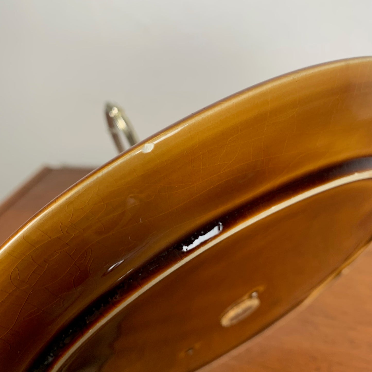 Barbotine server / tray, Sarreguemines, 1950