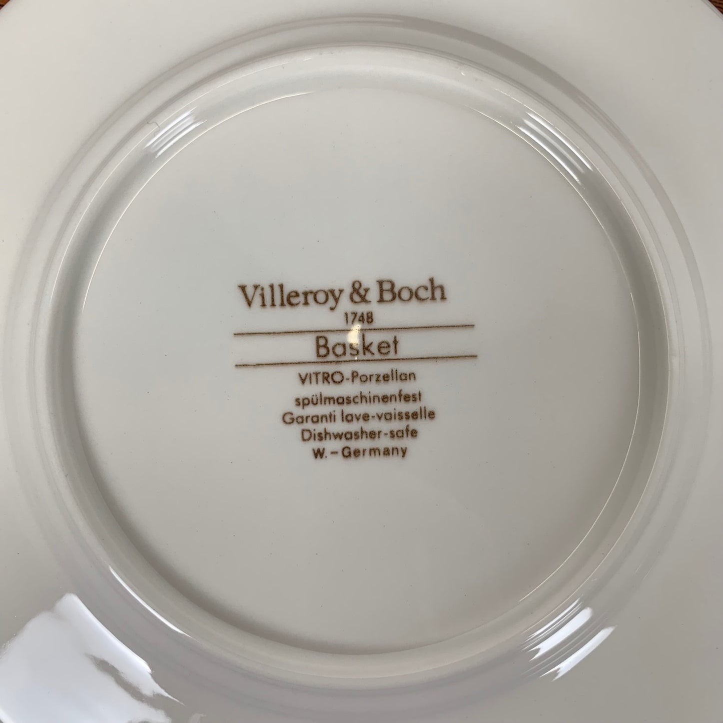 Set of 4 Villeroy & Boch bread plates, "Basket" model