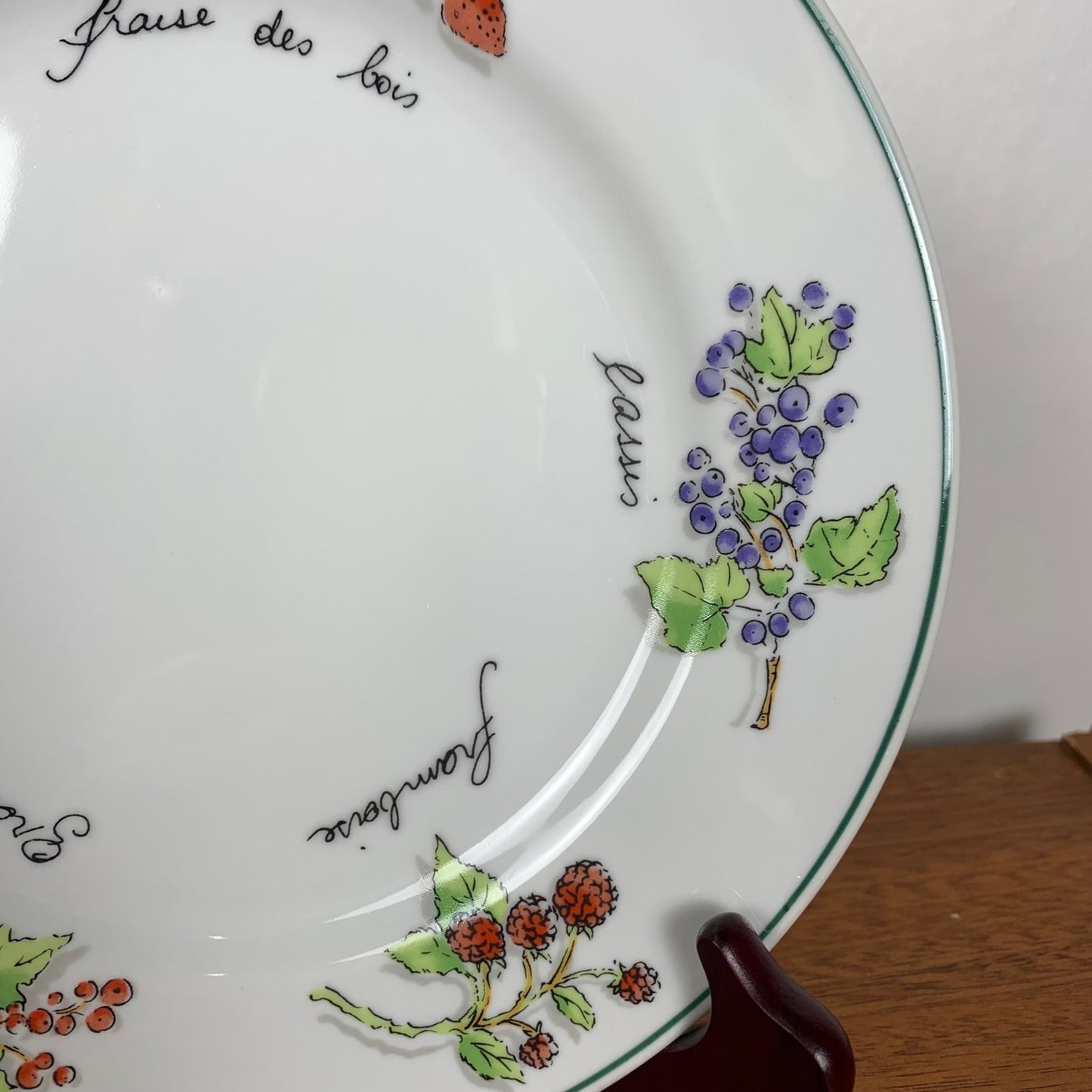 Set de 6 assiettes à dessert "fruit" en porcelaine