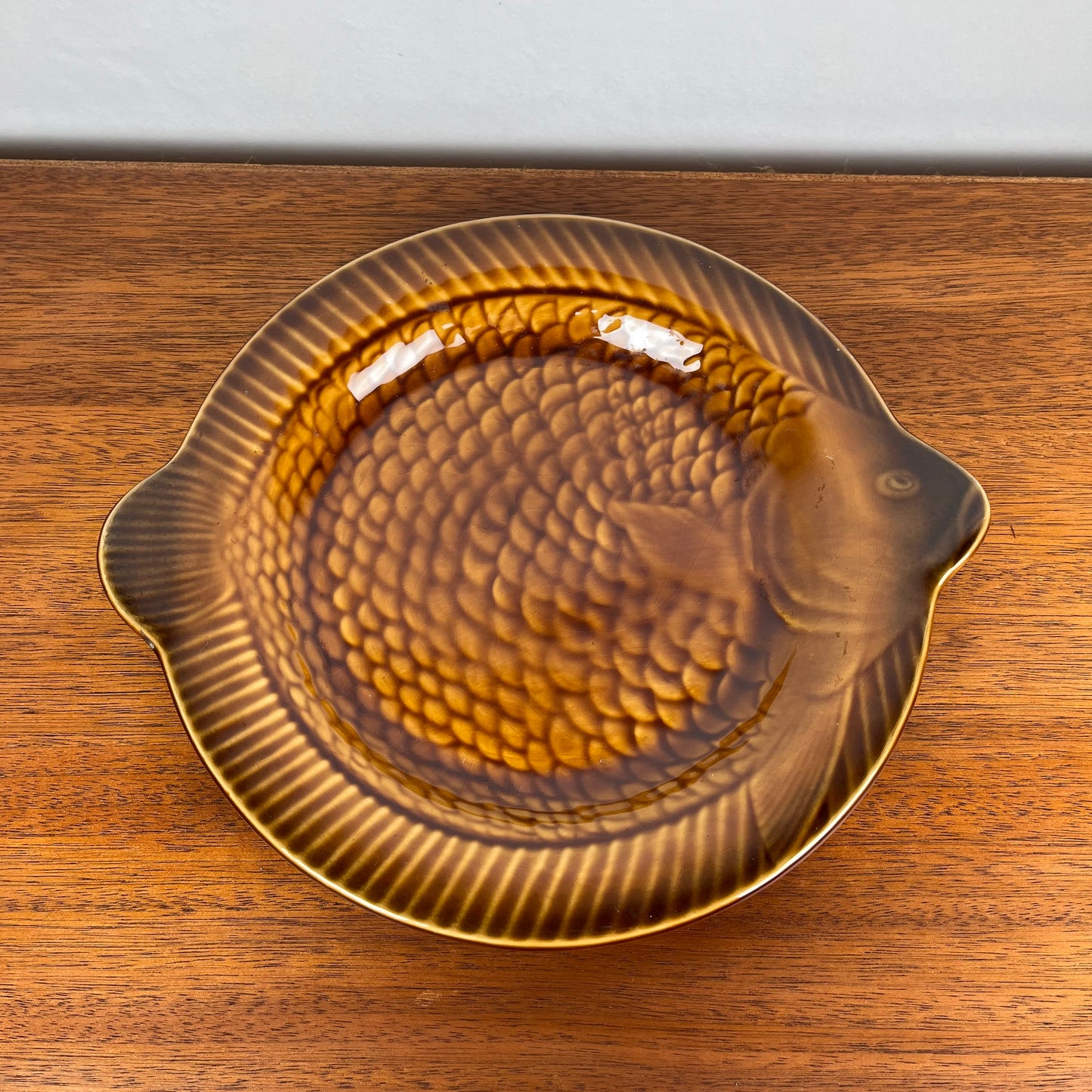 Fish dinner plate by Sarreguemines, 1960/70