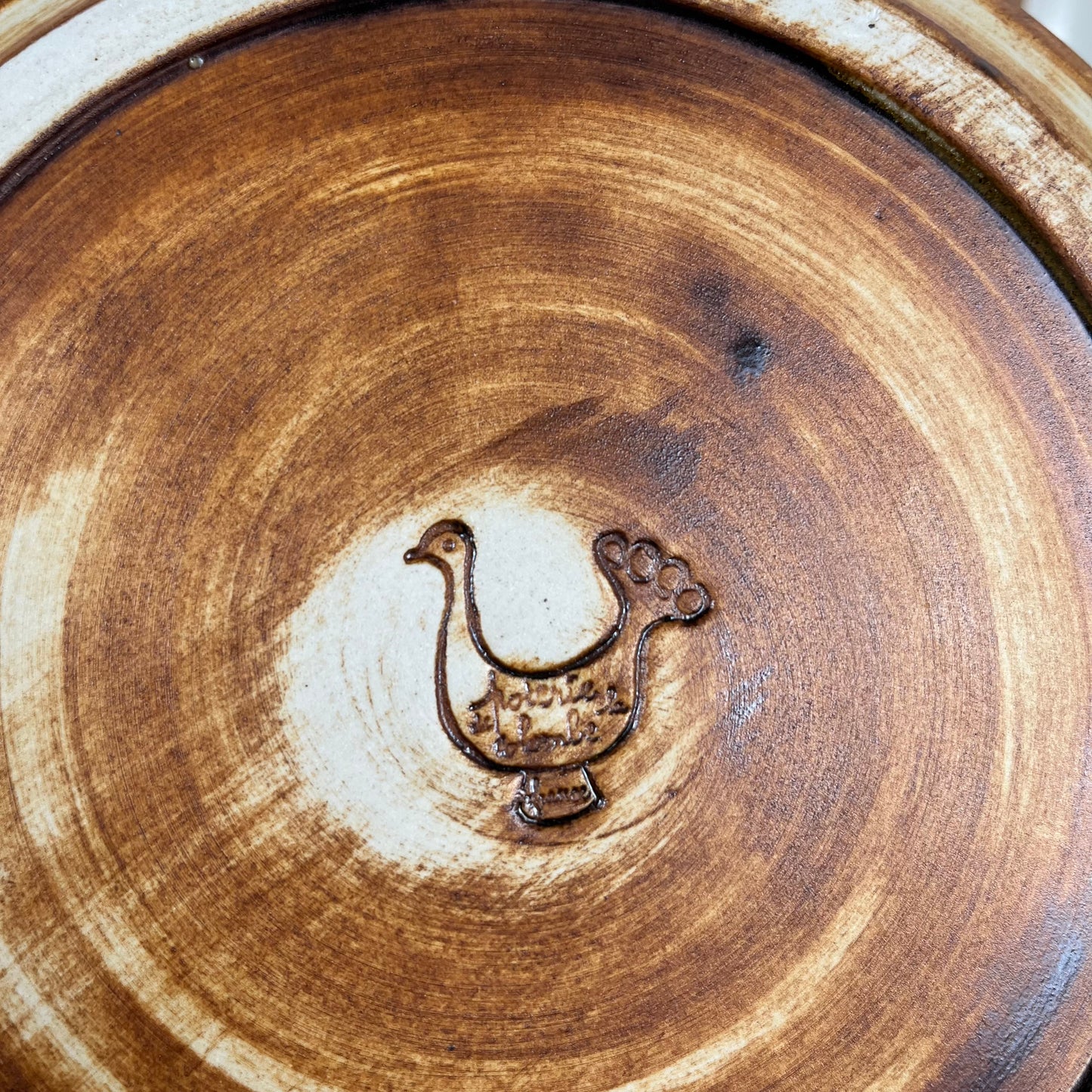 Set de 4 assiettes plates "La colombe", 1960/70