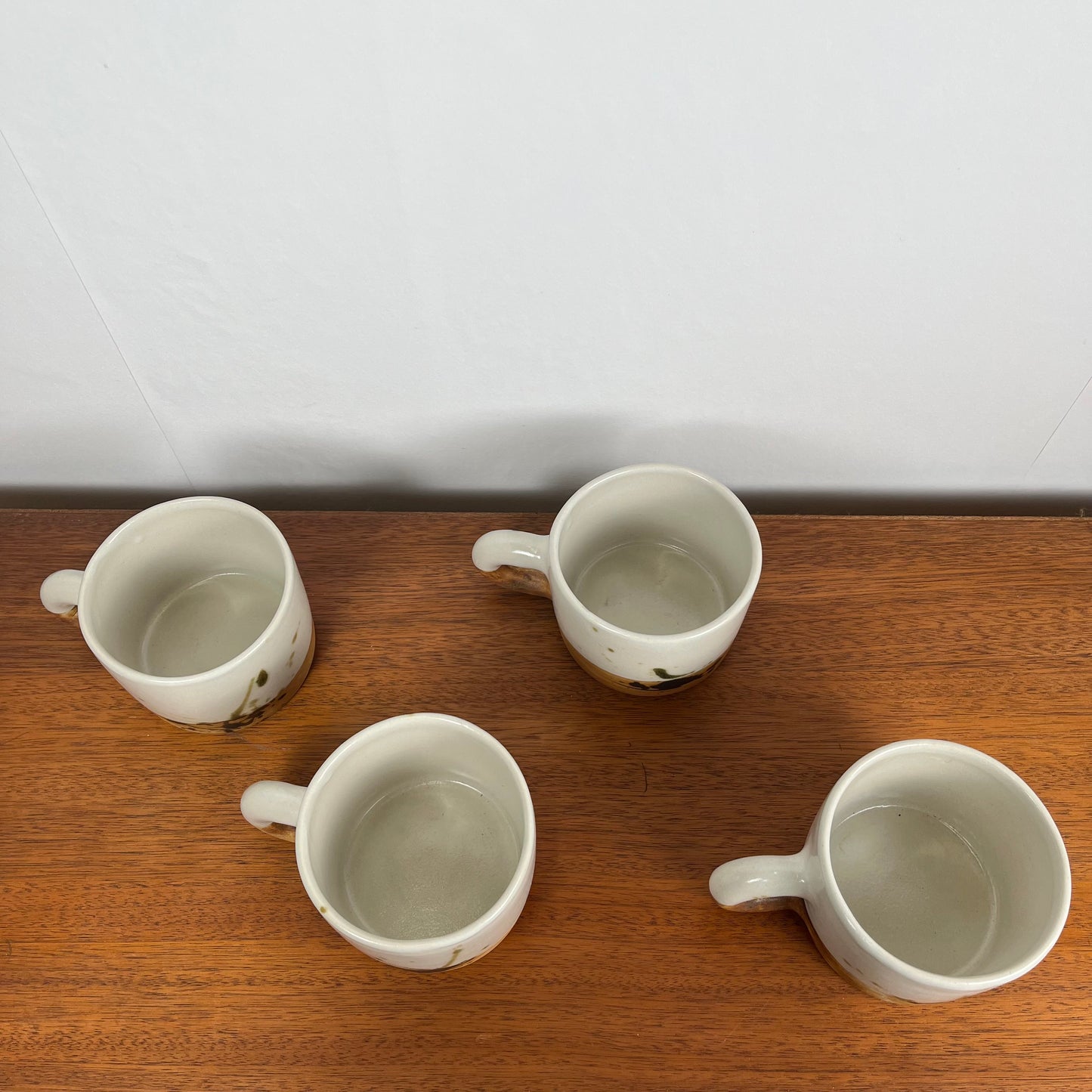 Set of 4 large cups "La Colombe", 1950/60