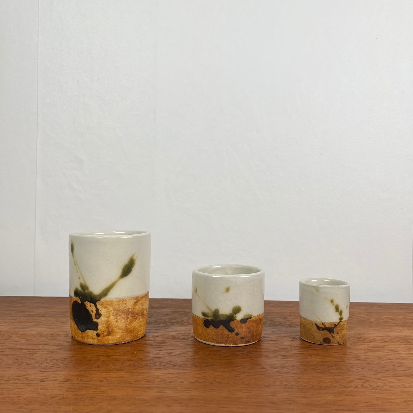 Set of 3 "La Colombe" containers, 1950/60