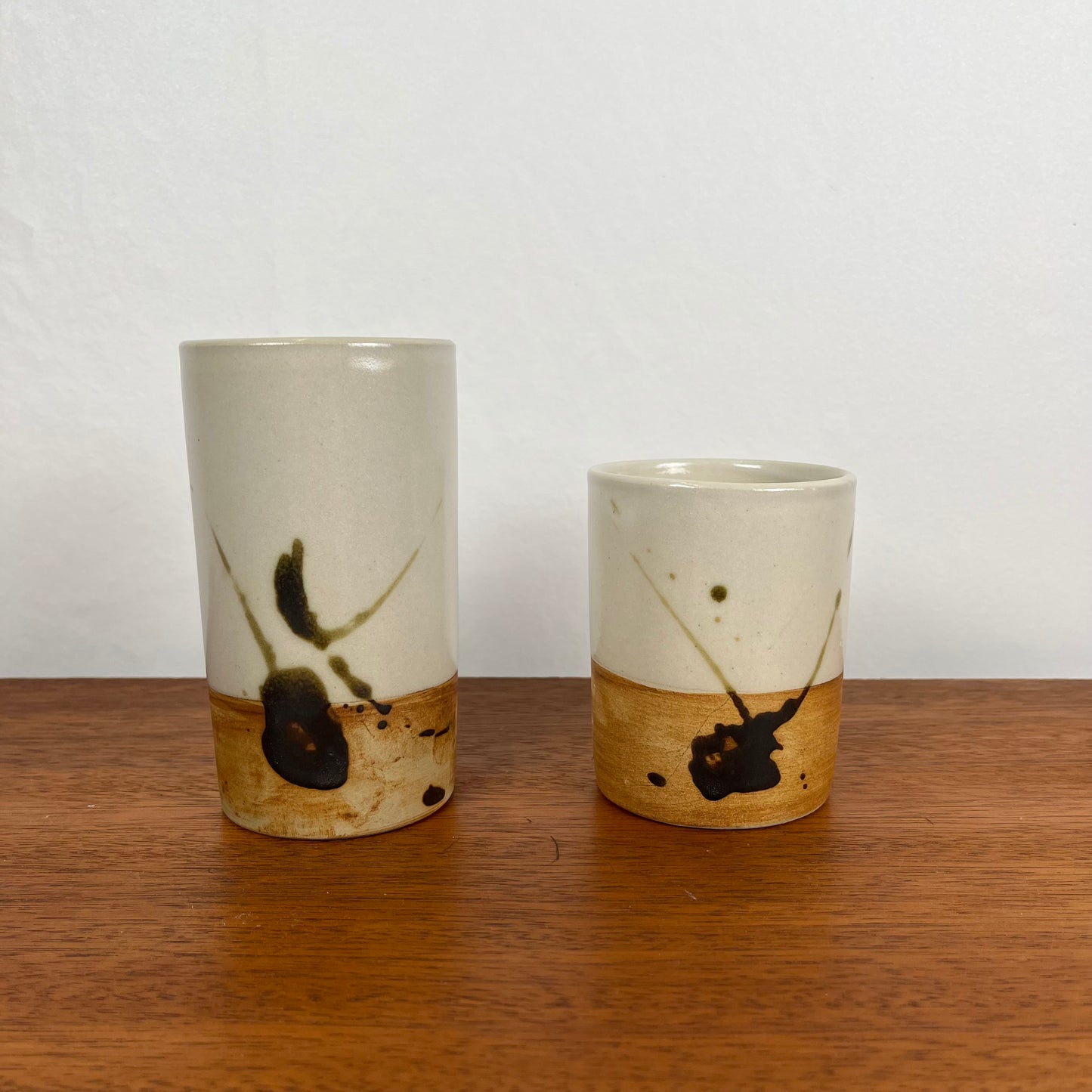 Set de 2 vases / pot à crayon "La Colombe", 1950/60