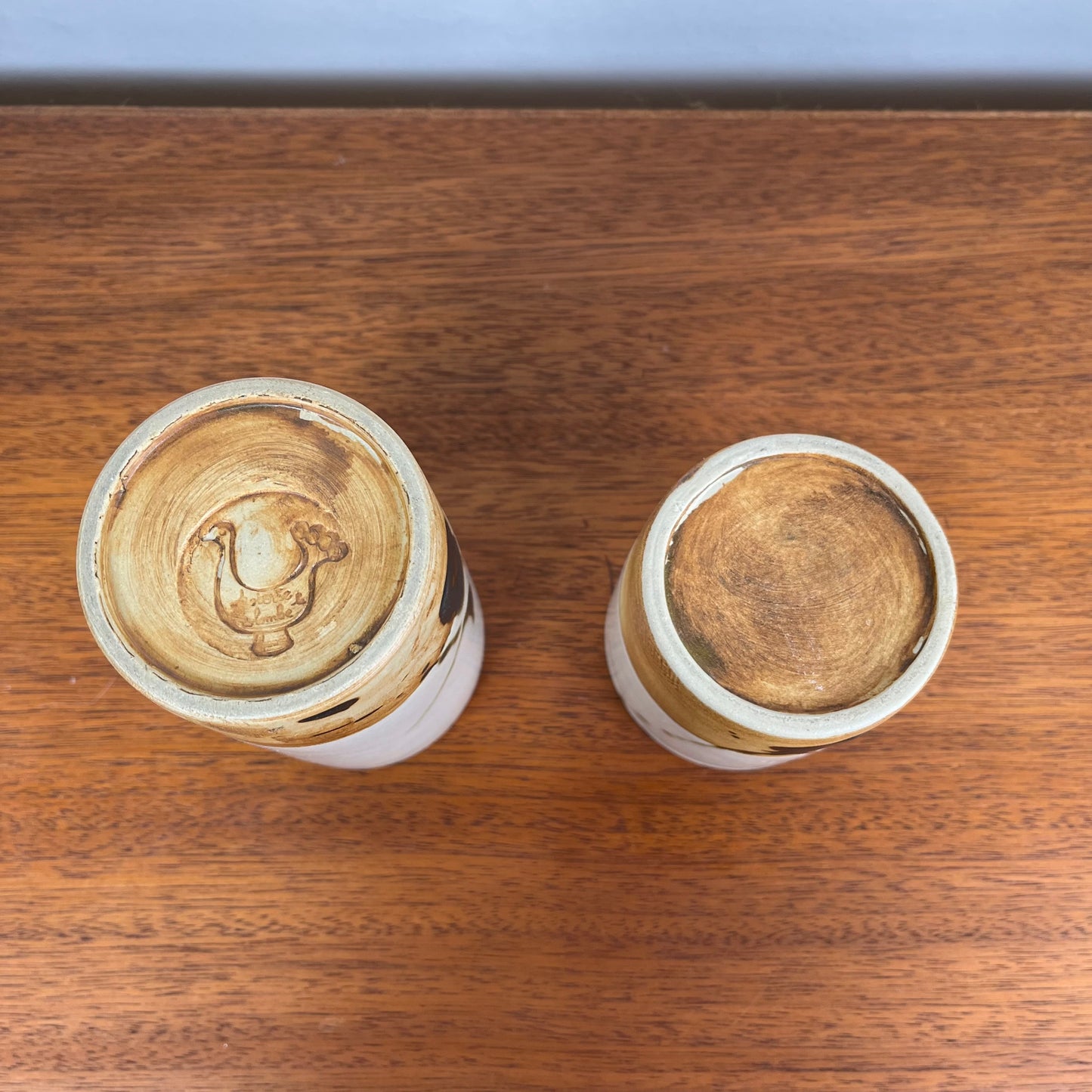 Set of 2 vases / pencil holders "La Colombe", 1950/60