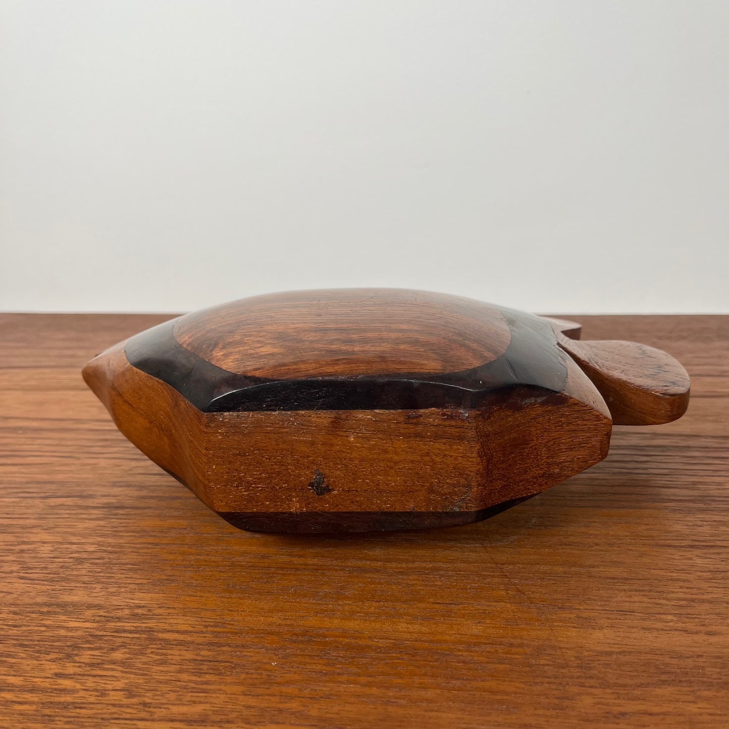 Exotic wood fish statue, midcentury modern