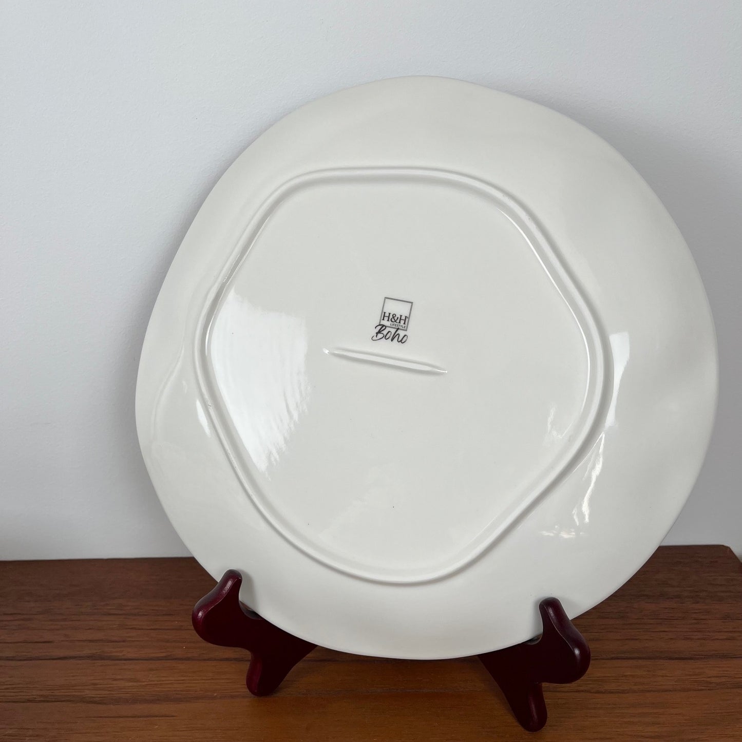 Set de 6 assiettes plates modernes H&H, modèle Boho, Italie