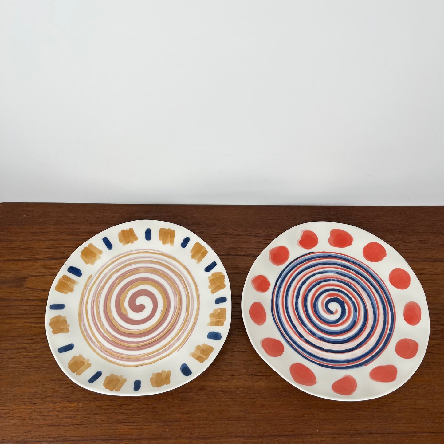 Set de 6 assiettes plates modernes H&H, modèle Boho, Italie