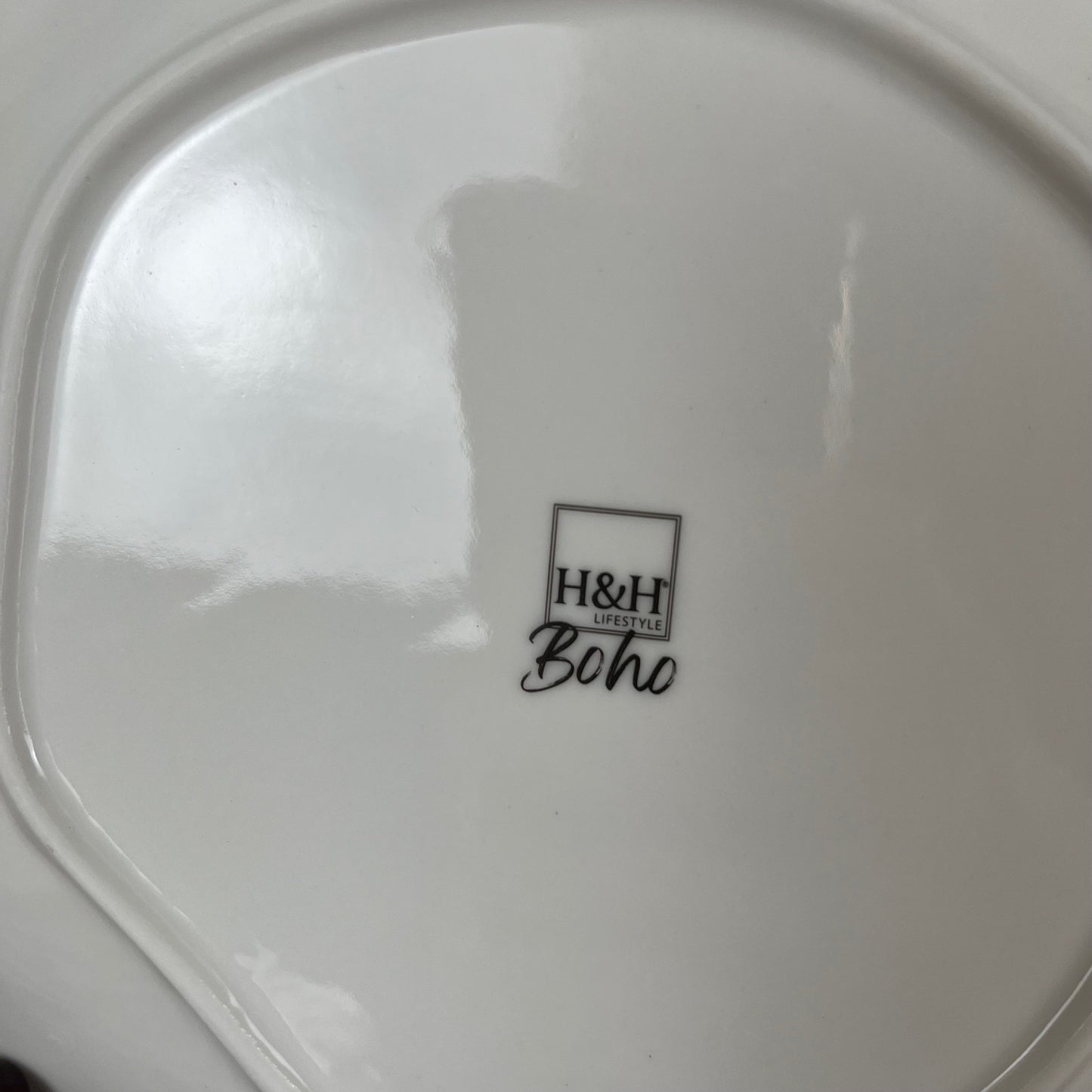 Set de 6 assiettes à dessert modernes H&H, modèle Boho, Italie