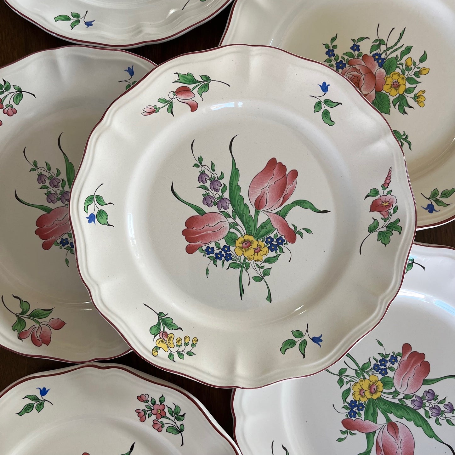 Assiettes plates KG Luneville – modèle Réverbère