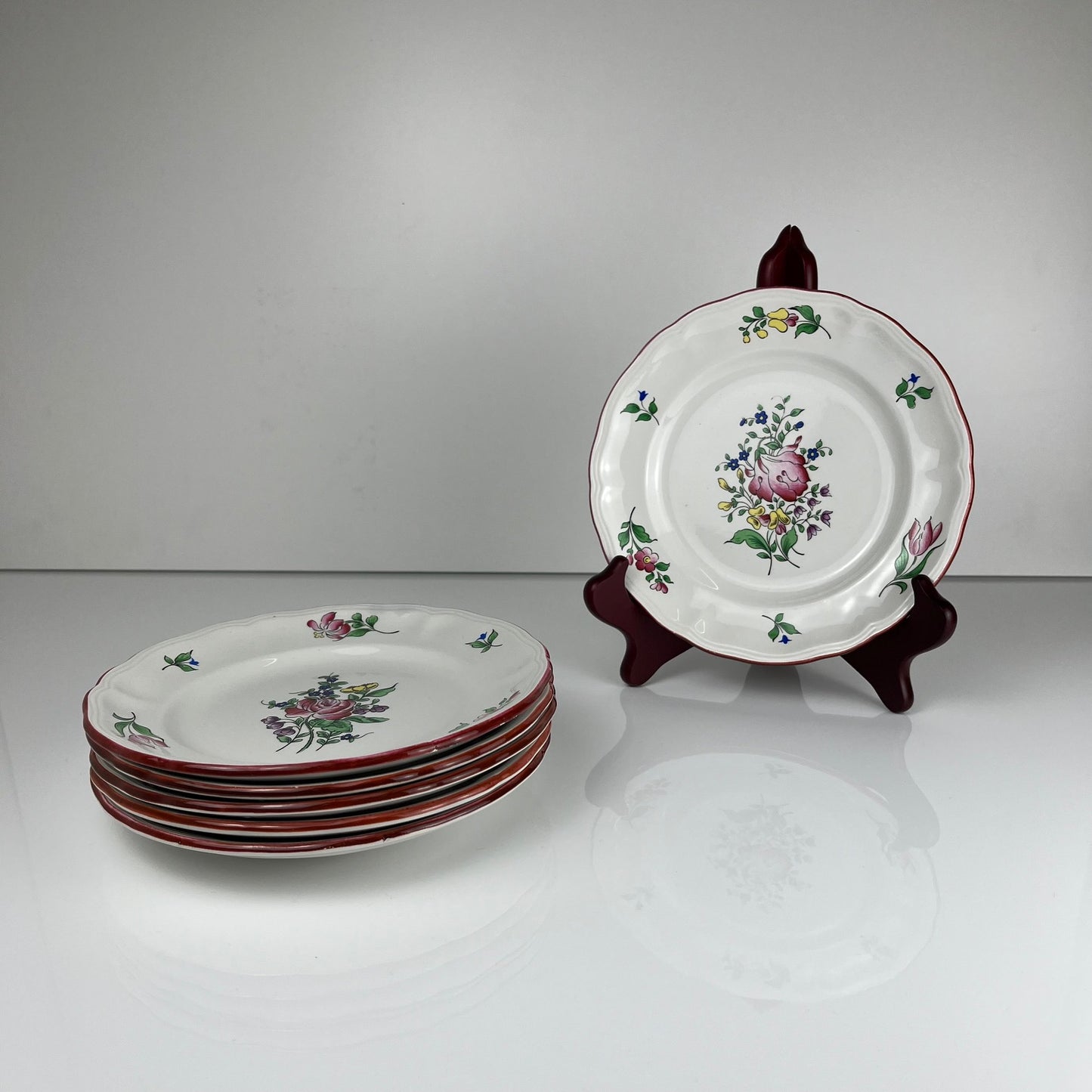 Set de 6 assiettes à dessert KG Luneville – modèle Réverbère