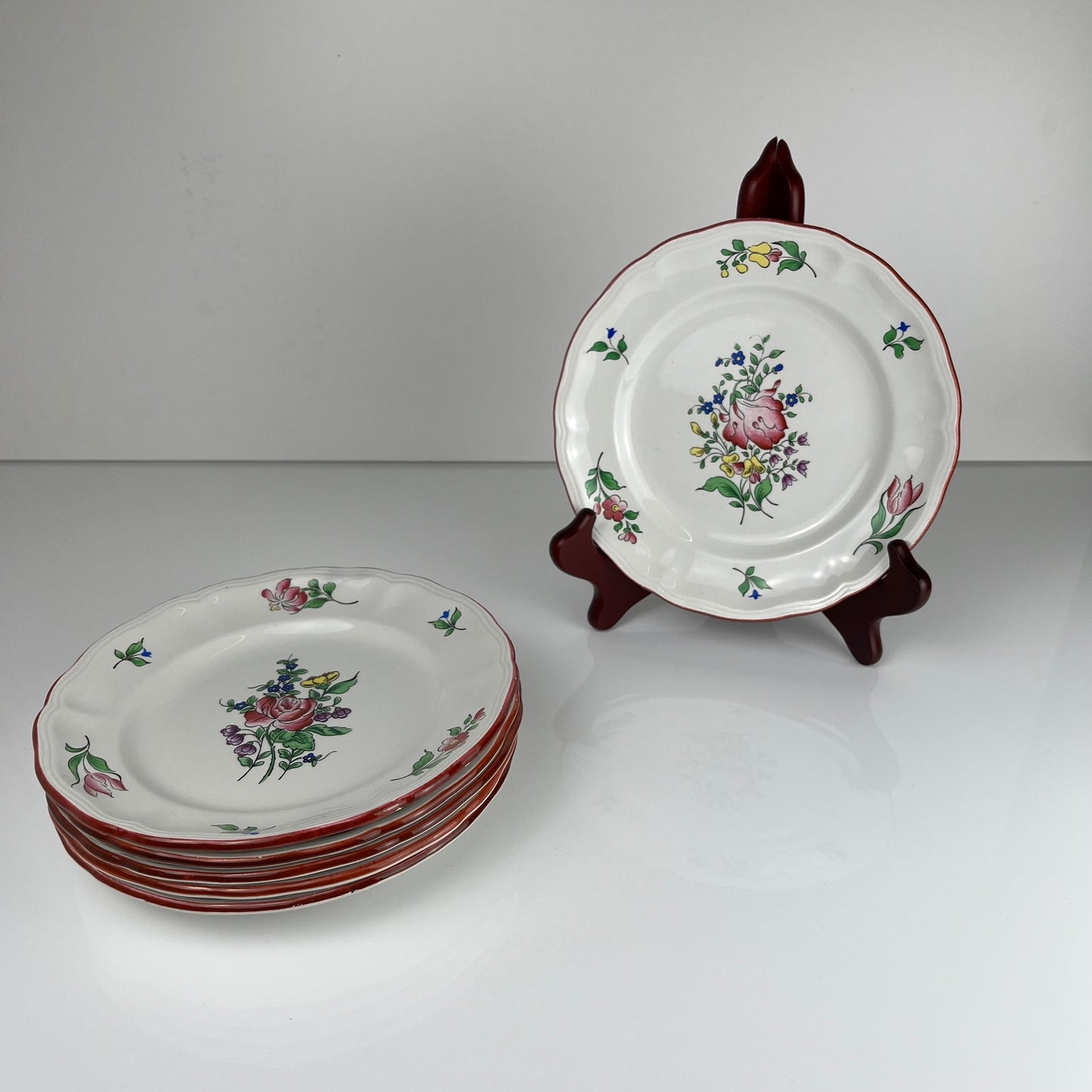 Set de 6 assiettes à dessert KG Luneville – modèle Réverbère