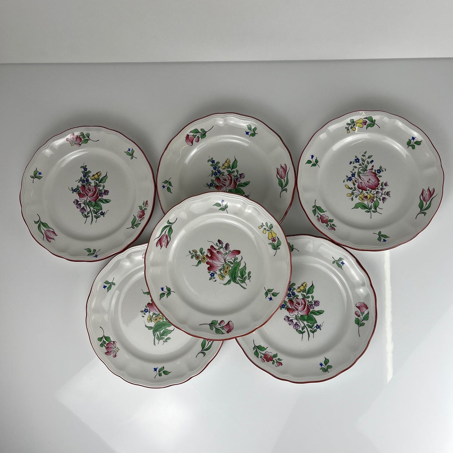 Set de 6 assiettes à dessert KG Luneville – modèle Réverbère