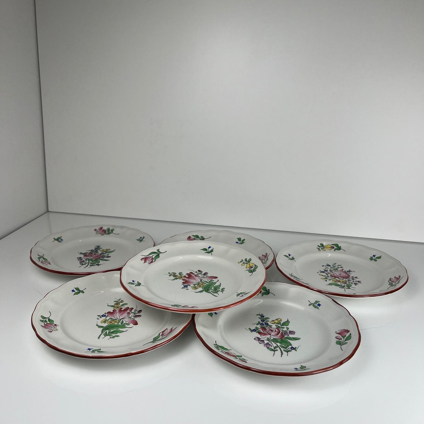 Set de 6 assiettes à dessert KG Luneville – modèle Réverbère